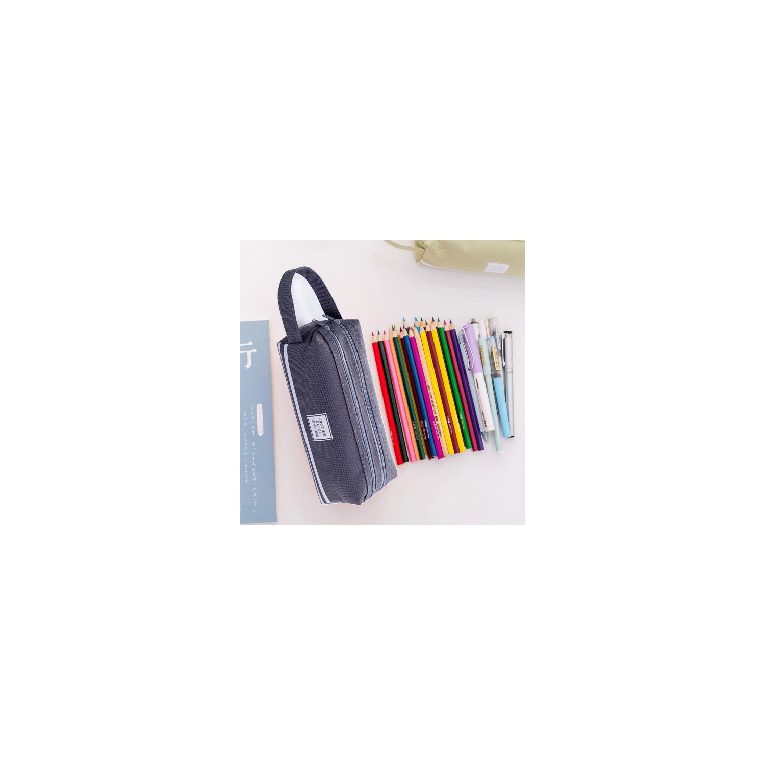Pencil Case Big Capacity Pencil Pouch Pen Holder Makeup Zipper Bag Stationery Storage Organizer for Student College Middle High School Supplies and