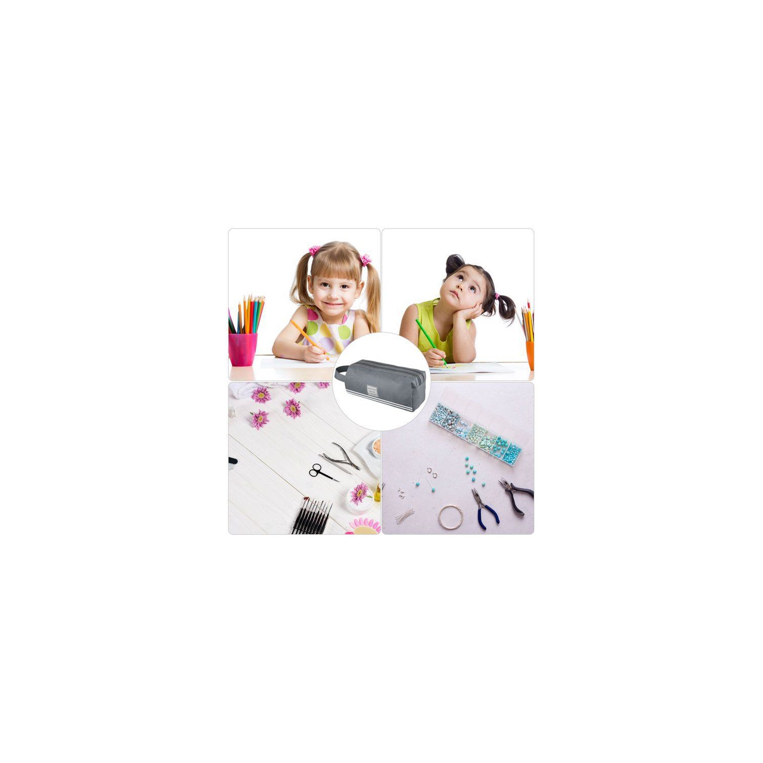 Pencil Case Big Capacity Pencil Pouch Pen Holder Makeup Zipper Bag Stationery Storage Organizer for Student College Middle High School Supplies and