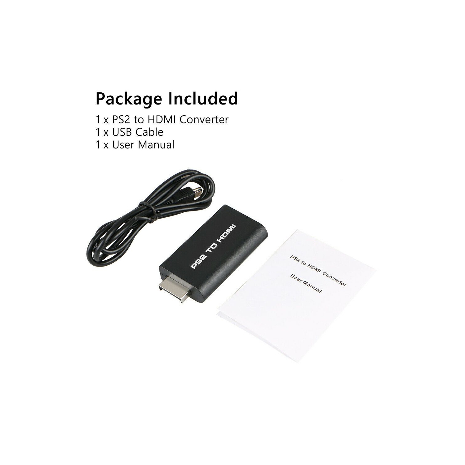 Convertisseur PS2 vers HDMI adaptateur Audio vidéo pour Playstation 2/HDTV moniteur HDMI adaptateur PS2 vers HDMI avec casque 3.5mm Aud