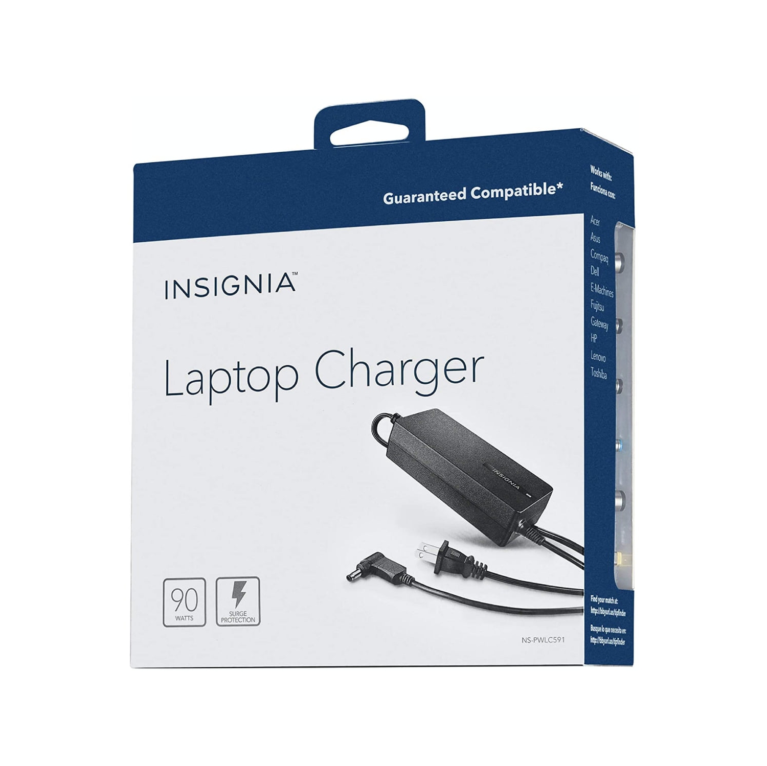 Insignia - Laptop Universal Charger 90 W - Open Box
