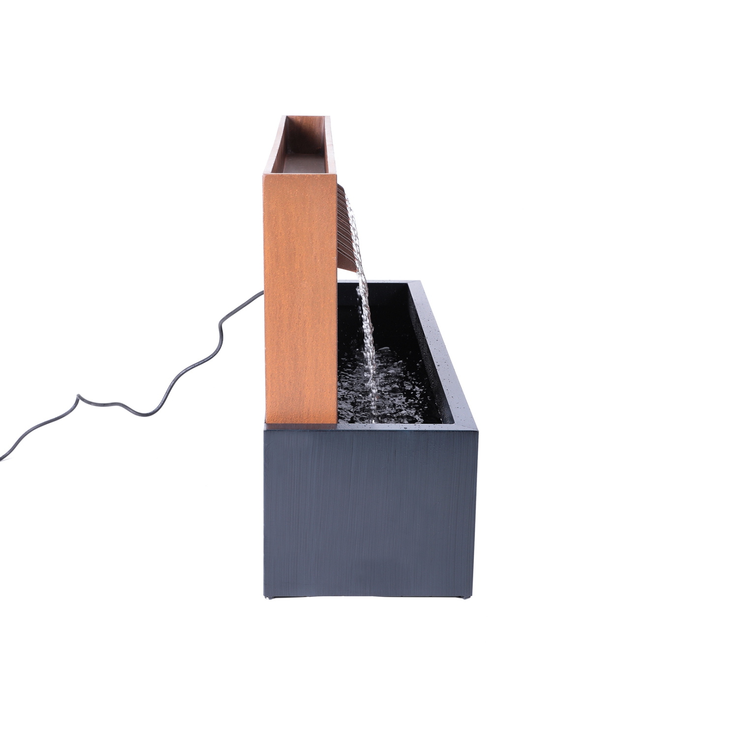 Hi-Line Gift Ltd Two-Toned Zinc Metal Fountain with Planter