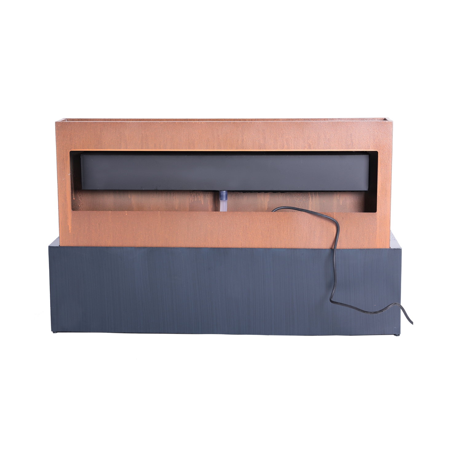 Hi-Line Gift Ltd Two-Toned Zinc Metal Fountain with Planter