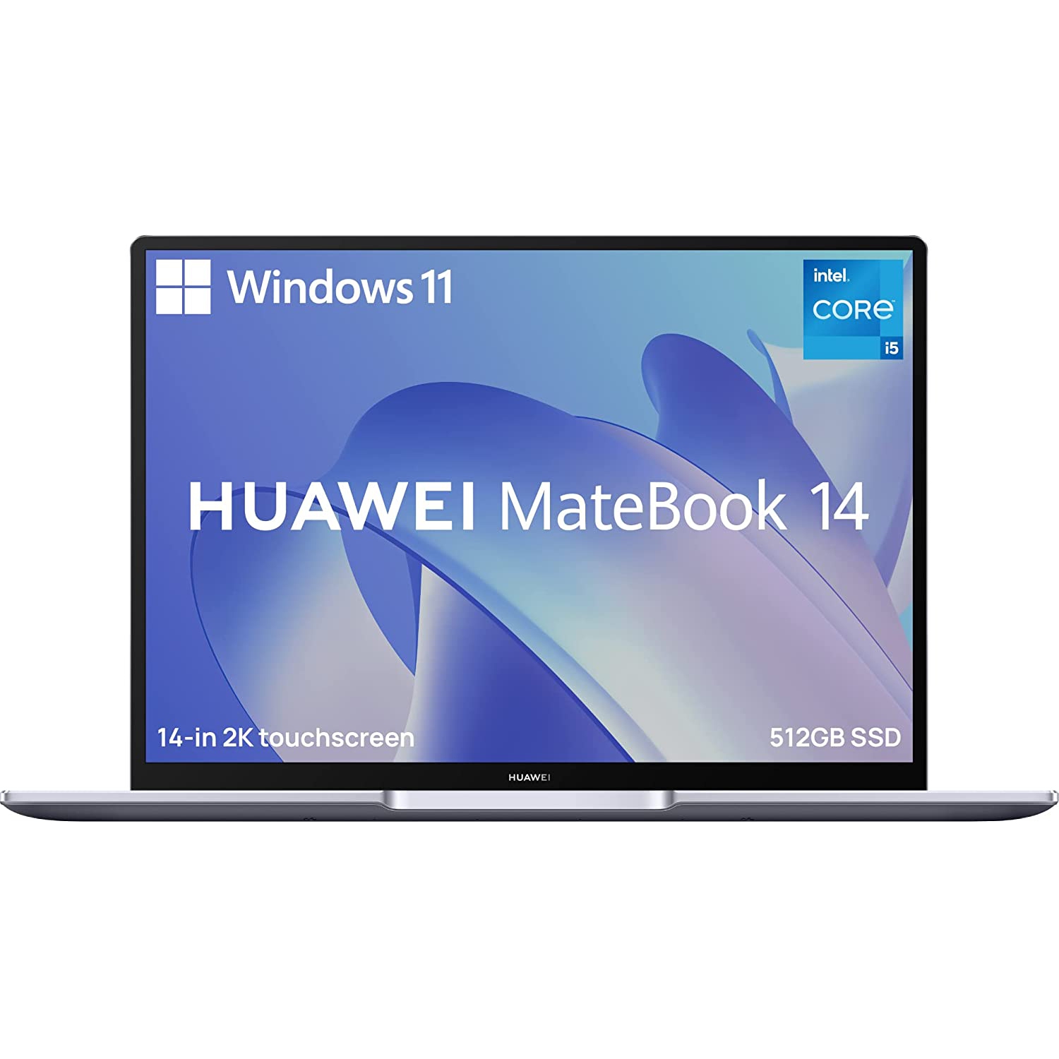 HUAWEI MateBook 14 - 2K FullView Display, Intel Core 11th Gen i5-1135G7 processor, 16GB RAM, 512 GB SSD, Intel Iris Xe Graphics, 56 Wh battery, Fingerprint Unlock, Windows 11 Home
