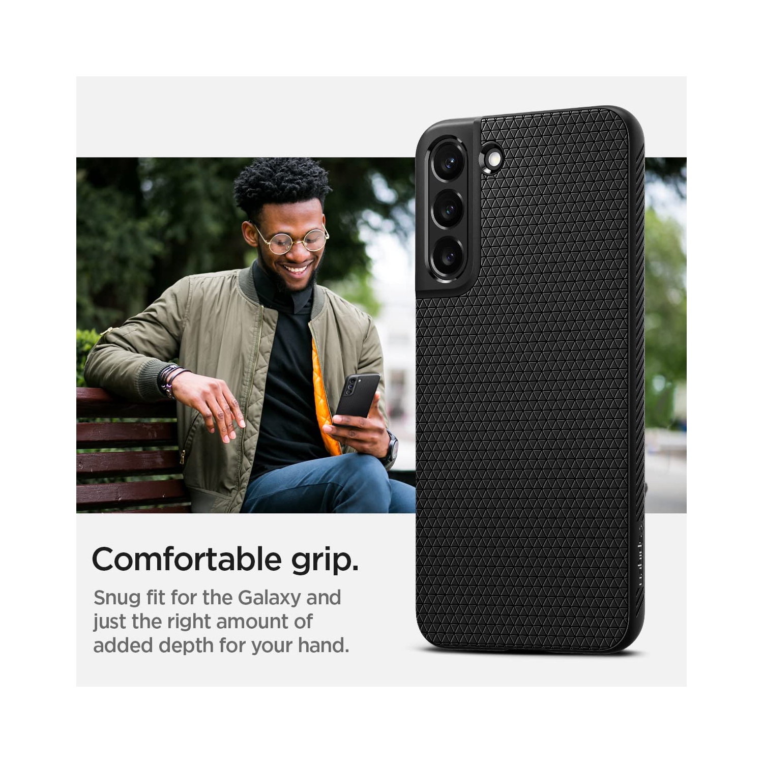 Spigen Liquid Air Armor Designed for Samsung Galaxy S22 Plus Case - Matte Black