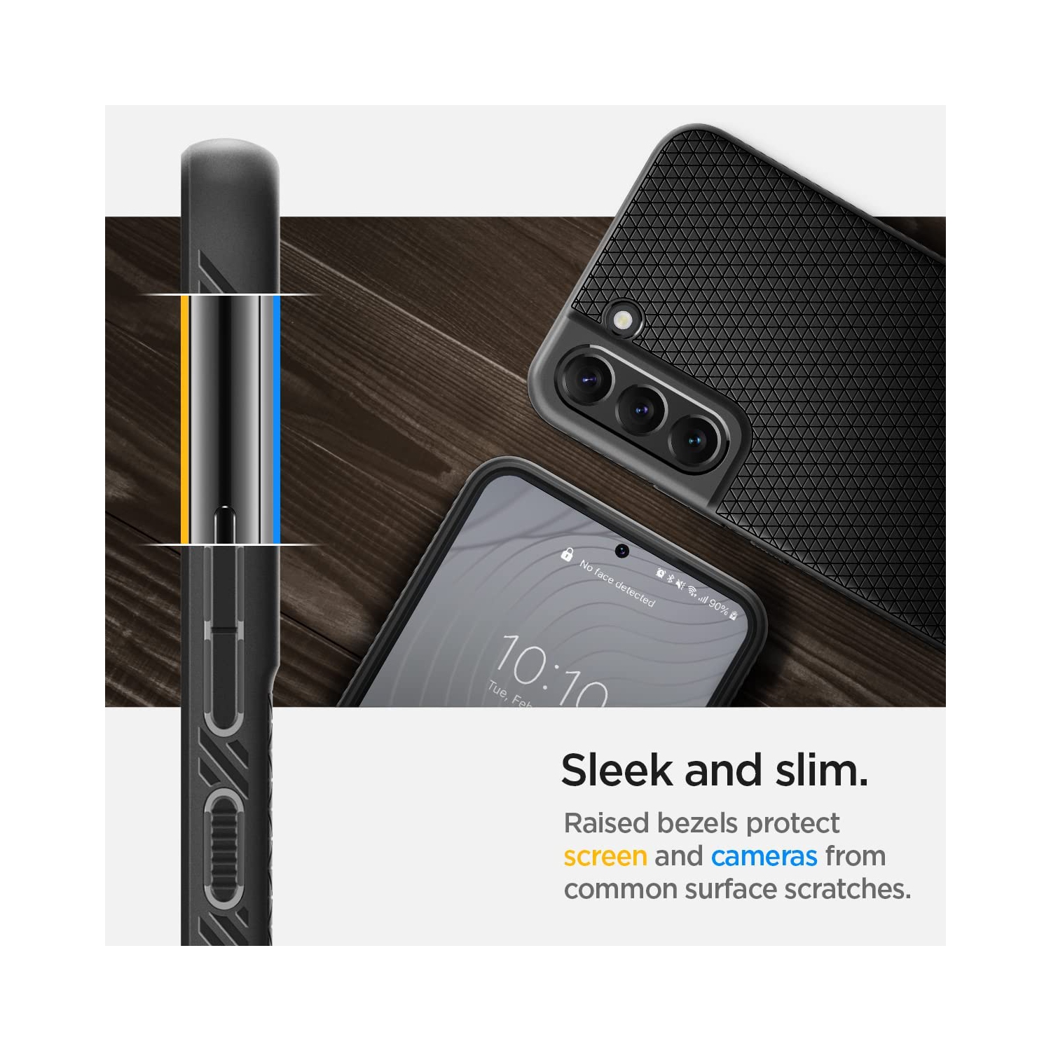 Spigen Liquid Air Armor Designed for Samsung Galaxy S22 Plus Case - Matte Black