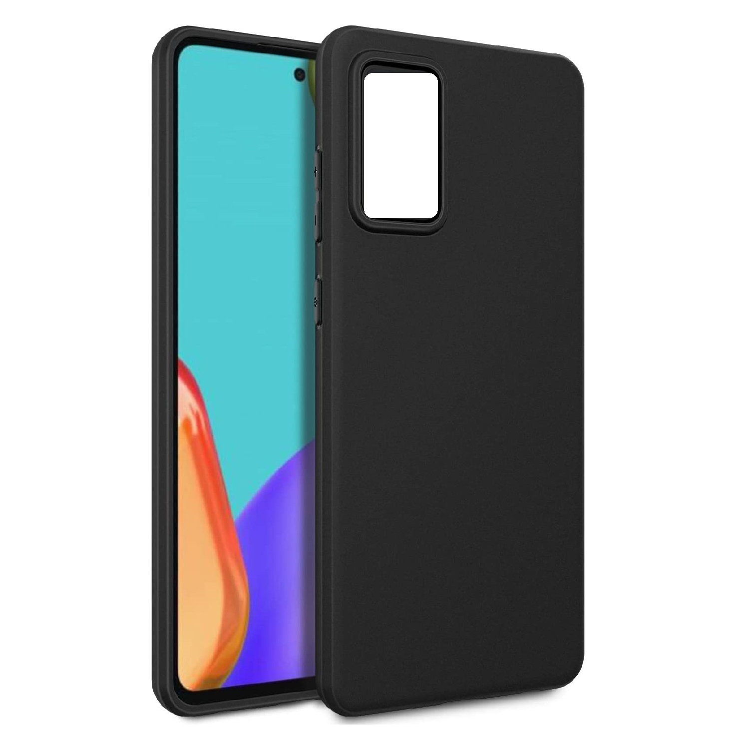 TopSave Slim, Matte Black Thin Soft Rubber Gel Back TPU Cases For Samsung Galaxy A03s 166mm Version