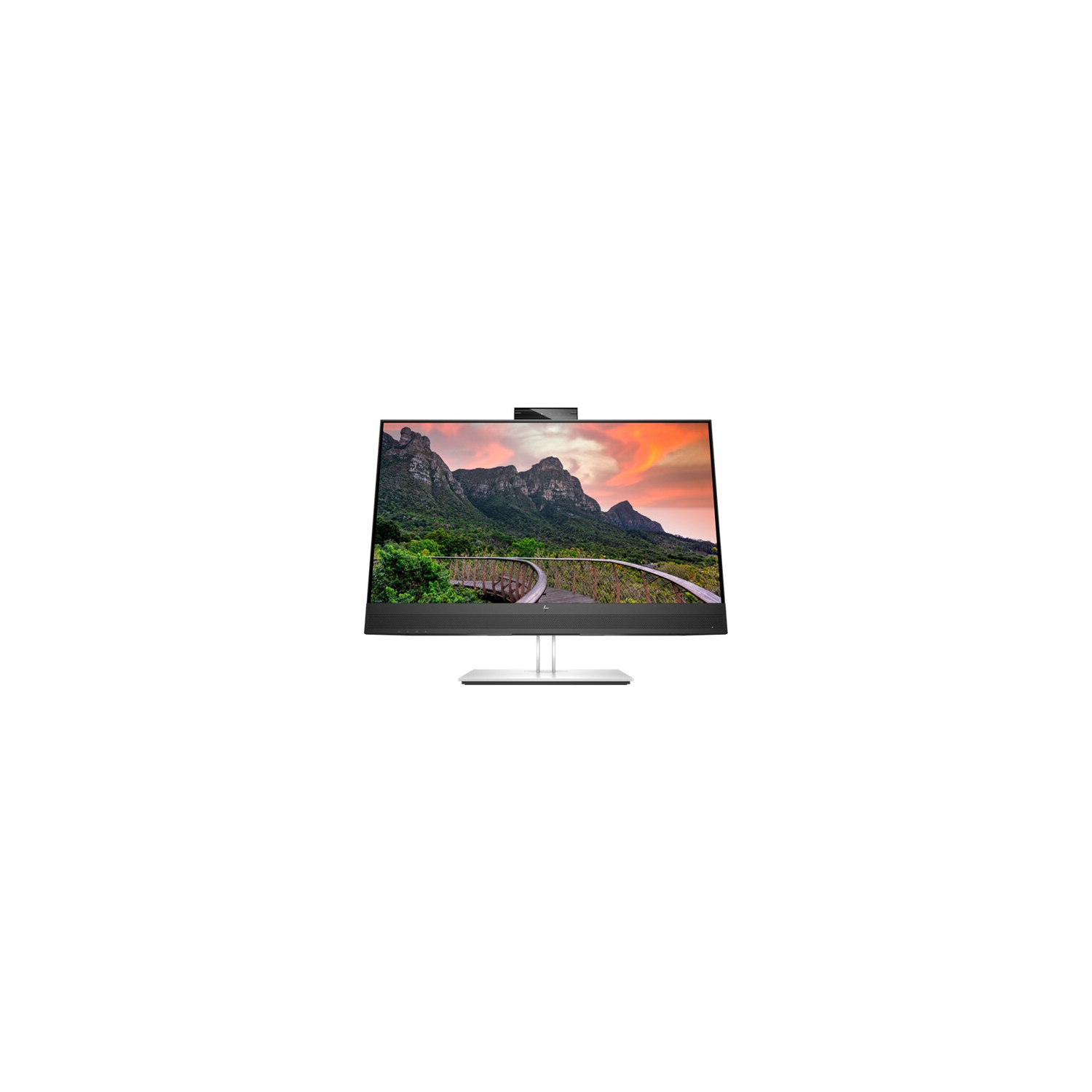 HP 27" QHD 75Hz 5ms GTG Flat IPS LCD Monitor with Built-in Webcam (40Z29AA#ABA) - Black and Silver