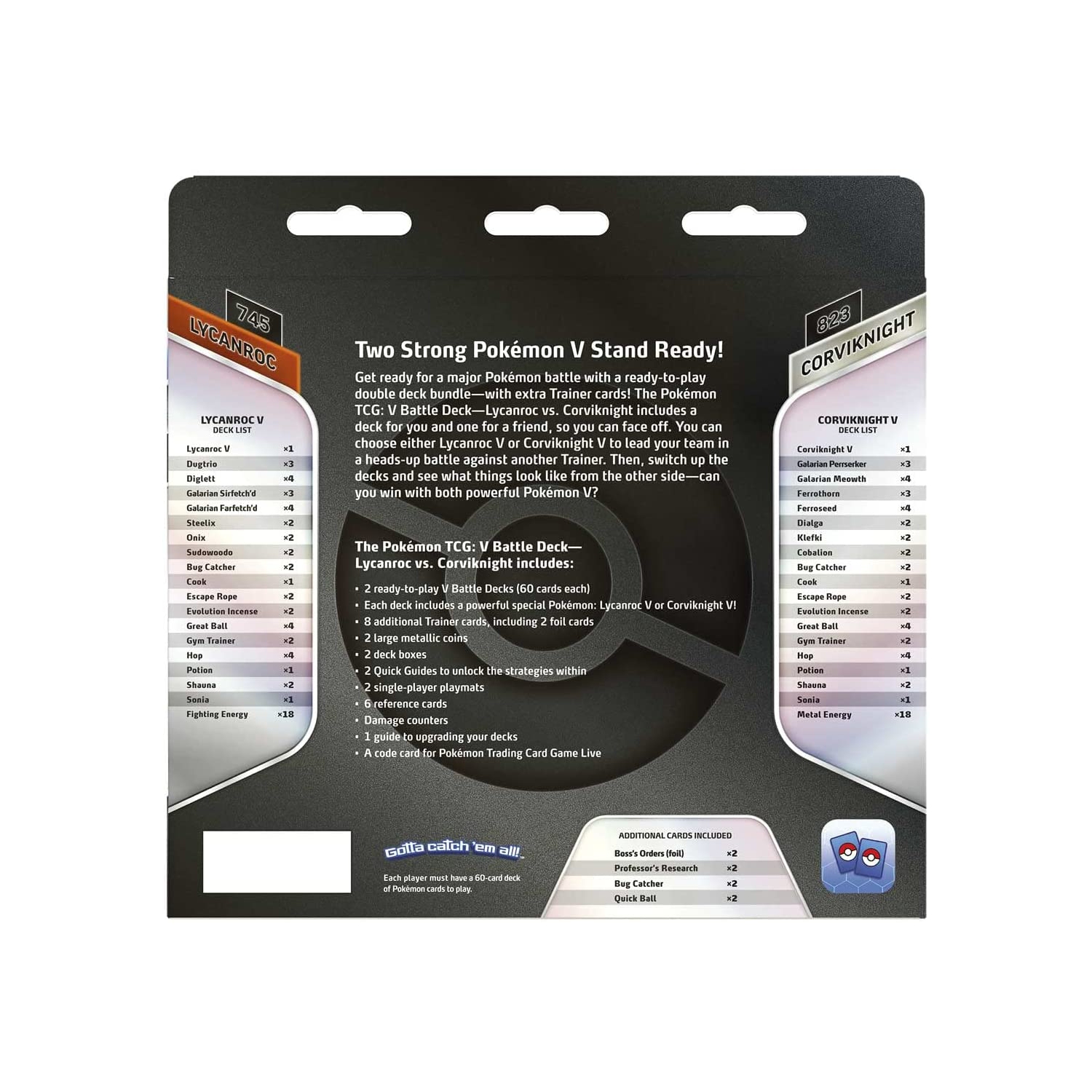 Pokemon TCG: Lycanroc Corviknight Battle Duel Deck Bundle