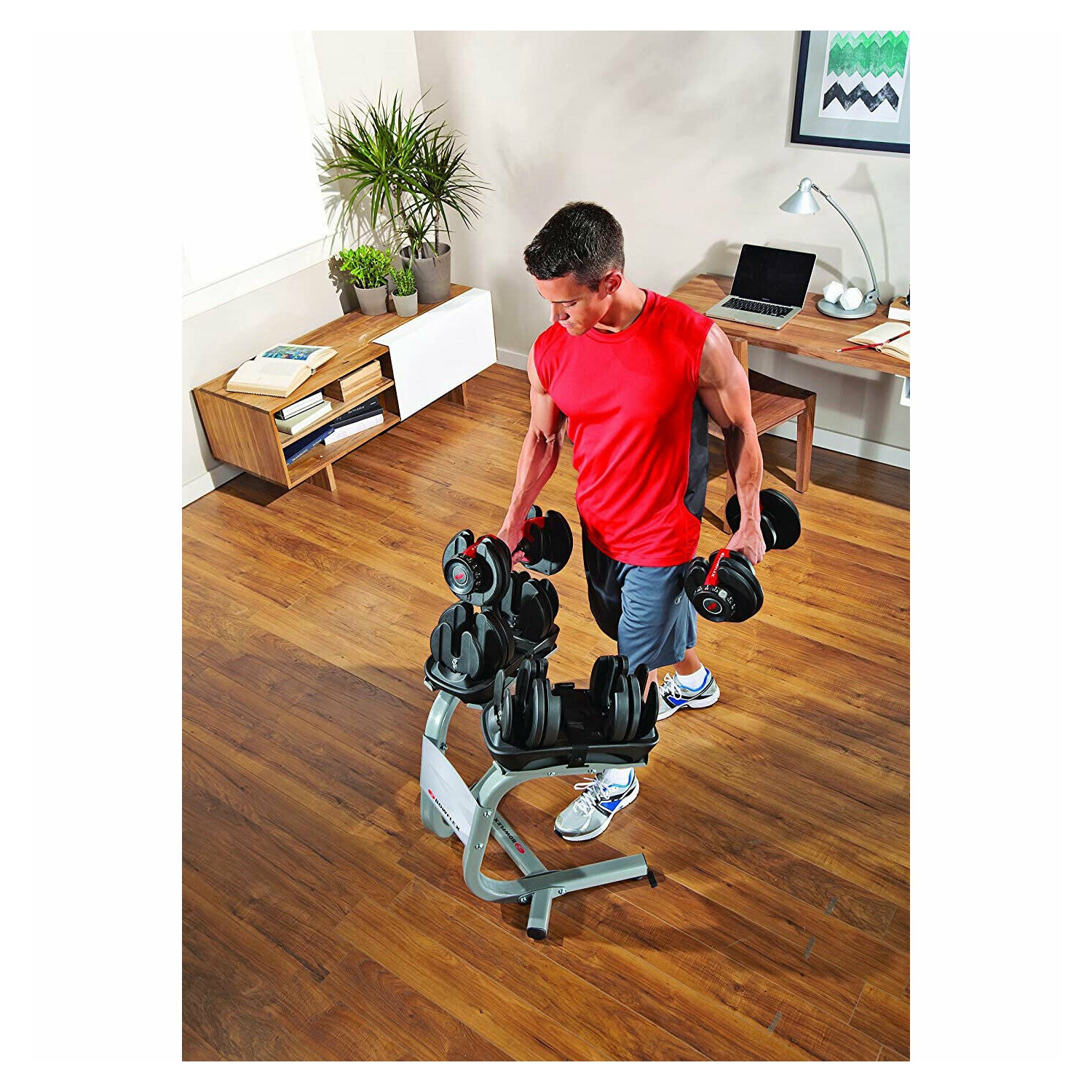 Bowflex SelectTech 552 Adjustable Workout Exercise Dumbbells Weight Set, Pair