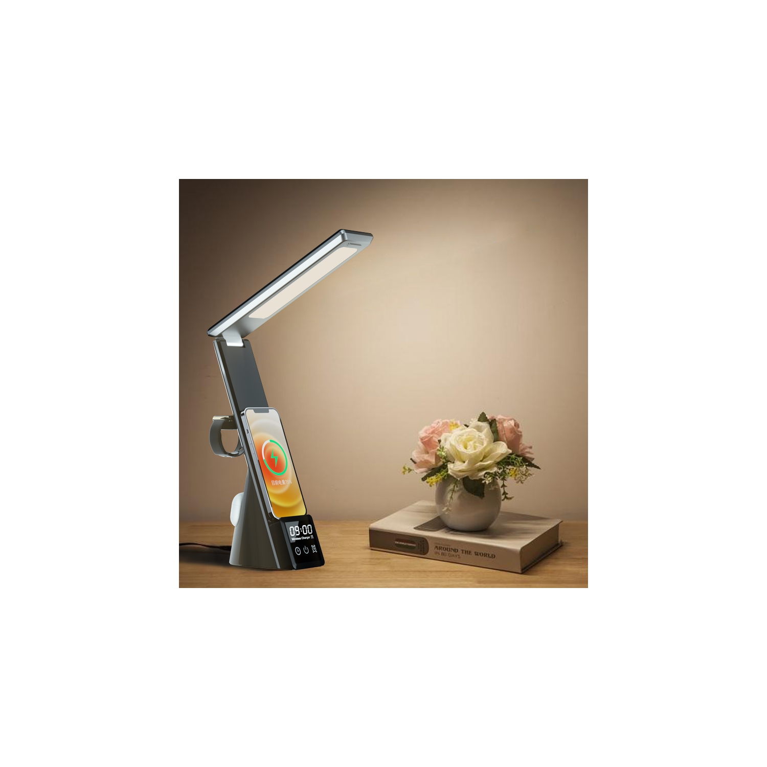 STIMULA LIFESTYLE 5 IN 1 APPLE WATCH AIRPODS PRO 1ST 2ND 3RD GENERATION AIRPODS 2ND 3RD 4TH IPHONE 12 13 14 15 16 17 FAST WIRELESS CHARGER LED LAMP