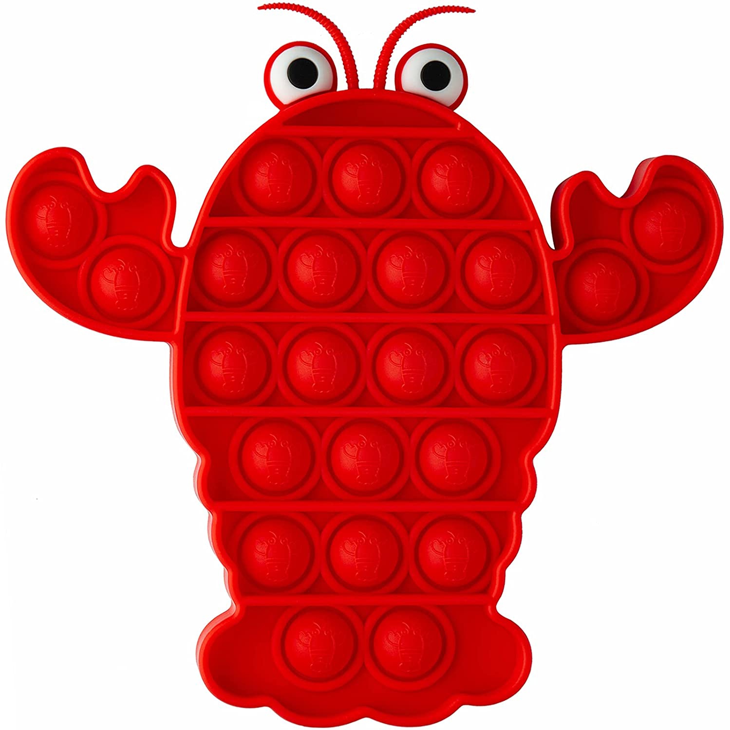 (CABLESHARK)Red Lobster Push Pop Bubble Fidget Toy [Toys, Ages 3+] (FREE SHIPPING)
