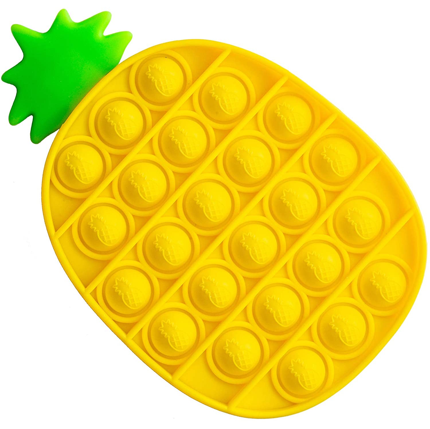 (CABLESHARK) Yellow Pineapple Push Pop Bubble Fidget Toy [Toys, Ages 3+](FREE SHIPPING)