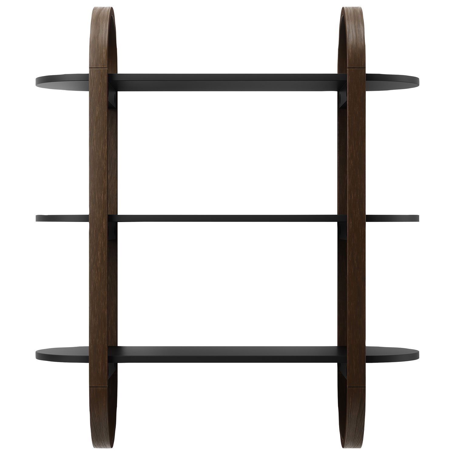 Umbra Bellwood 30" 3-Shelf Wall Shelf - Balck/Walnut