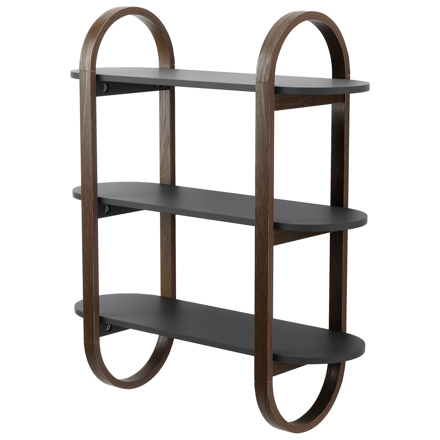 Umbra Bellwood 30" 3-Shelf Wall Shelf - Balck/Walnut