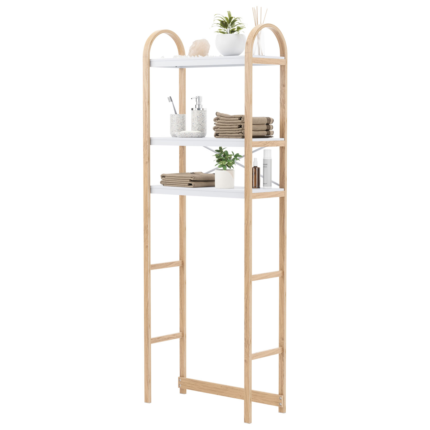 Umbra Bellwood 3-Shelf Over The Toilet Shelf - Wht/Natural