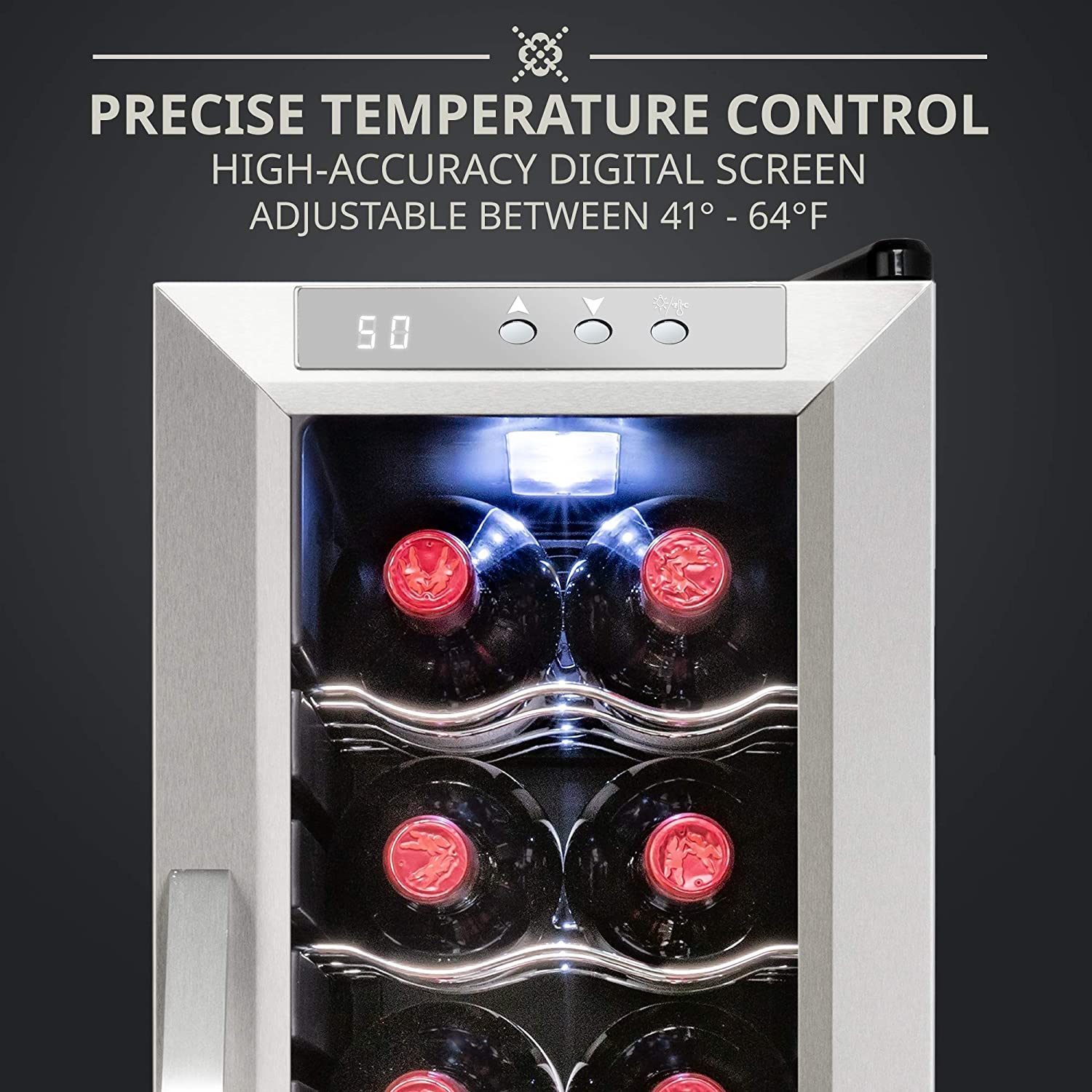 Ivation 12 Bottle Compressor Wine Cooler Refrigerator w/Lock Large  Freestanding Wine Cellar For Red, White, Champagne or Sparkling Wine  41f-64f Digital Temperature Control Fridge Stainless Steel Best Buy Canada
