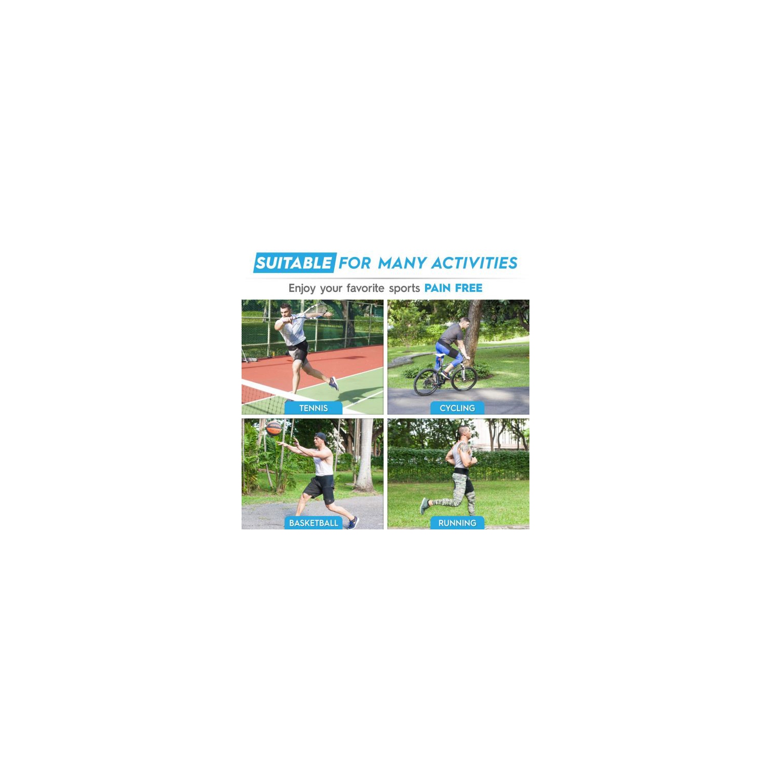 Bande de soutien de Groin réglable en néoprène avec support pelvien pour douleur sciatique Nerve Hamstring Blessure et support de corde de