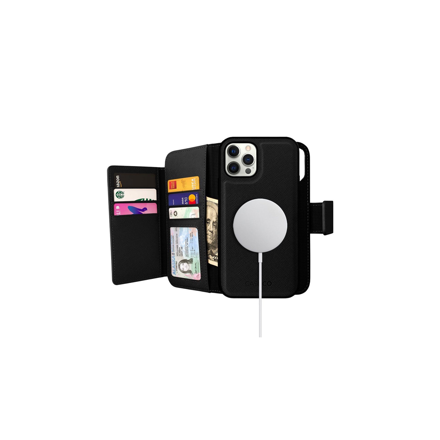 iPhone 13 Pro Max - MagSafe Sunset Blvd Magnetic Wallet Case, Black