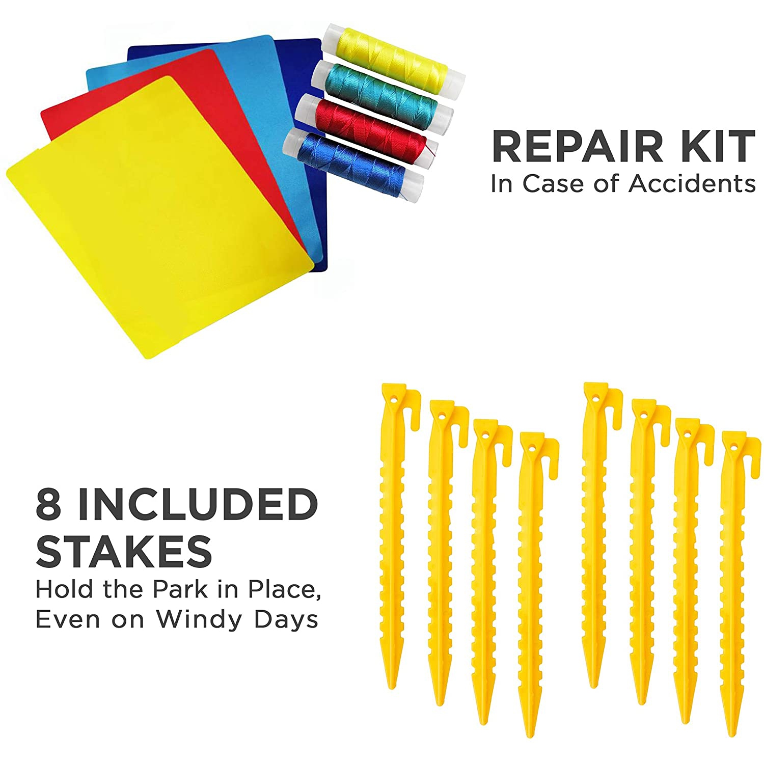 Sunny & Fun Deluxe Inflatable Water Slide Park – Heavy-Duty Nylon Bouncy Station for Outdoor Fun - Climbing Wall, Slide, & Splash Pool – Easy to Set