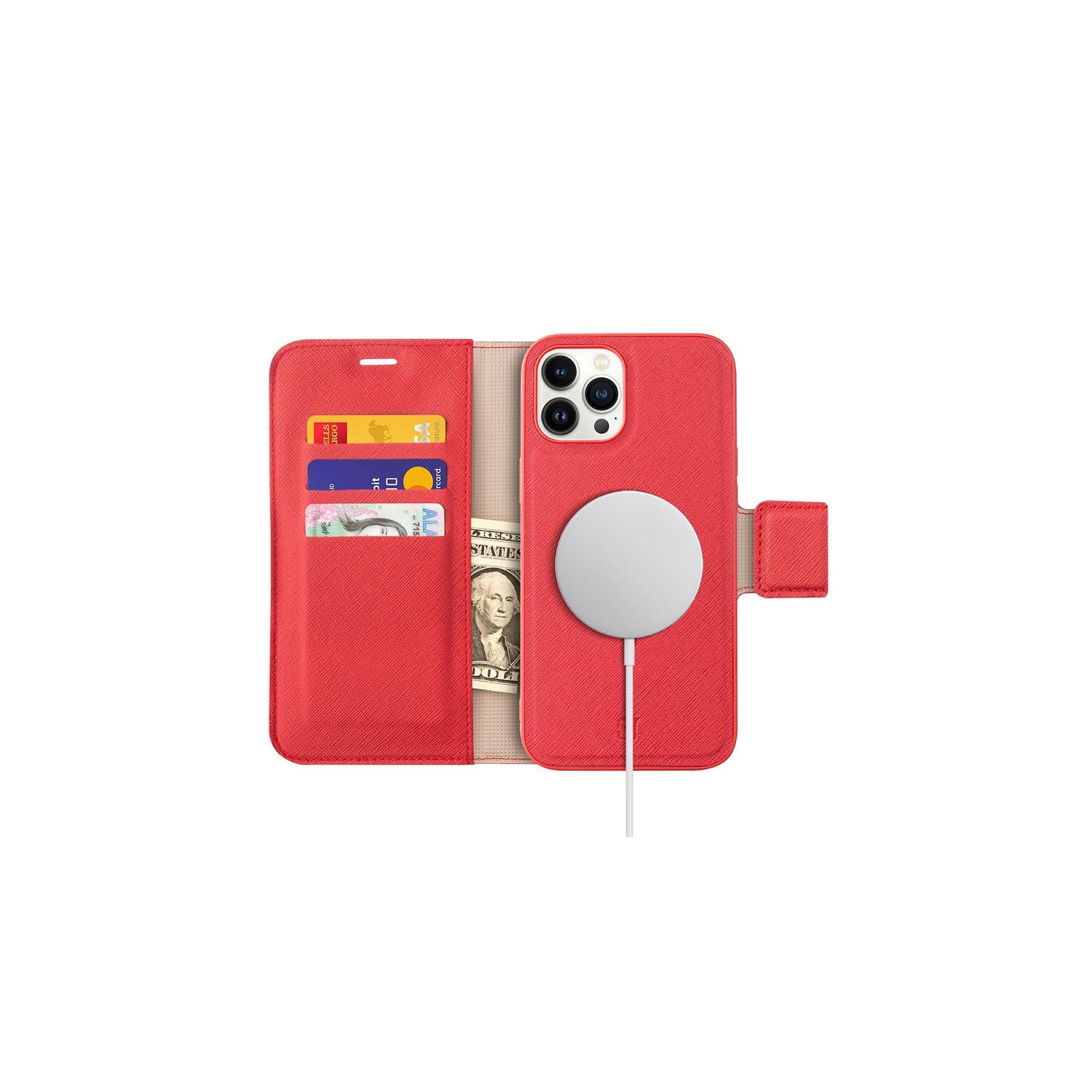 iPhone 13 Pro - MagSafe Broadway Wallet Case, Red