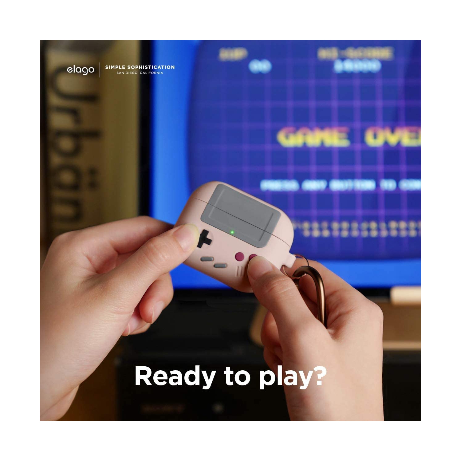 Étui pour AirPods 3 - compatible avec les AirPods 3e génération, le modèle de joueur classique avec porte-clés, la construction en silicone durable,