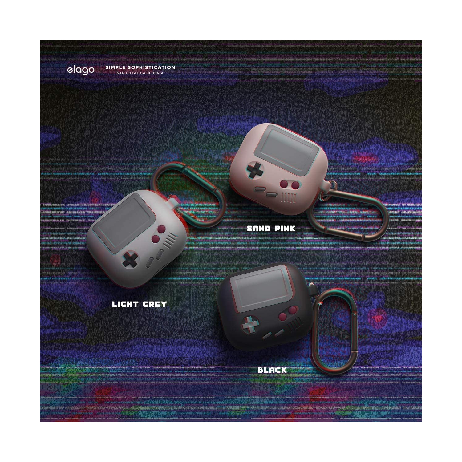 AirPods 3 Case Cover - Compatible with AirPods 3rd Generation, Classic Game Player Design with Keychain, Durable Silicone Construction, Supports