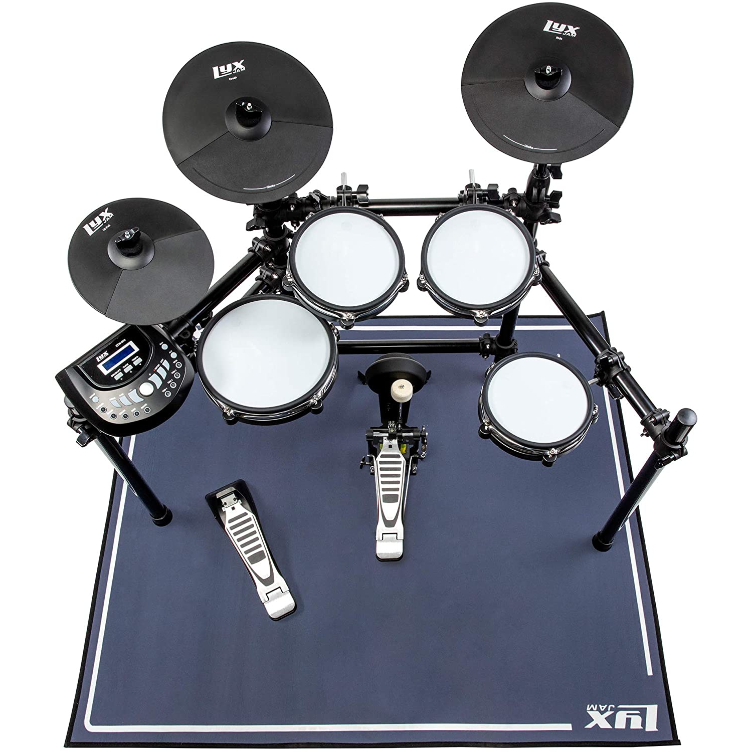 LyxJam Drum Rug Mat with Fabric Non Slip Bottom Floor Carpet , 4 x 4.6 Feet