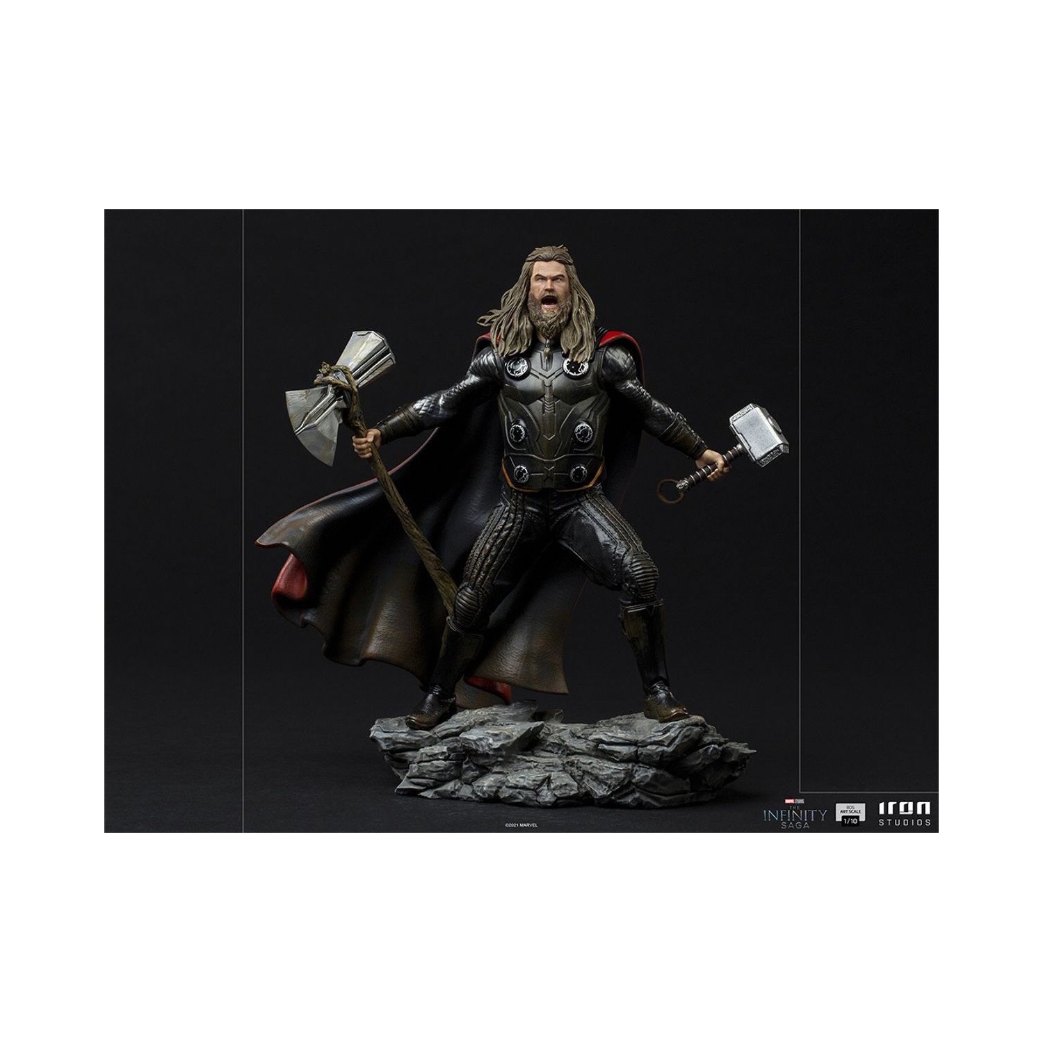 Marvel – Statue Diorama de la série Art Scale Avengers, 9 po, Avengers Endgame, Thor Ultimate Iron Studios 908678, 1:10