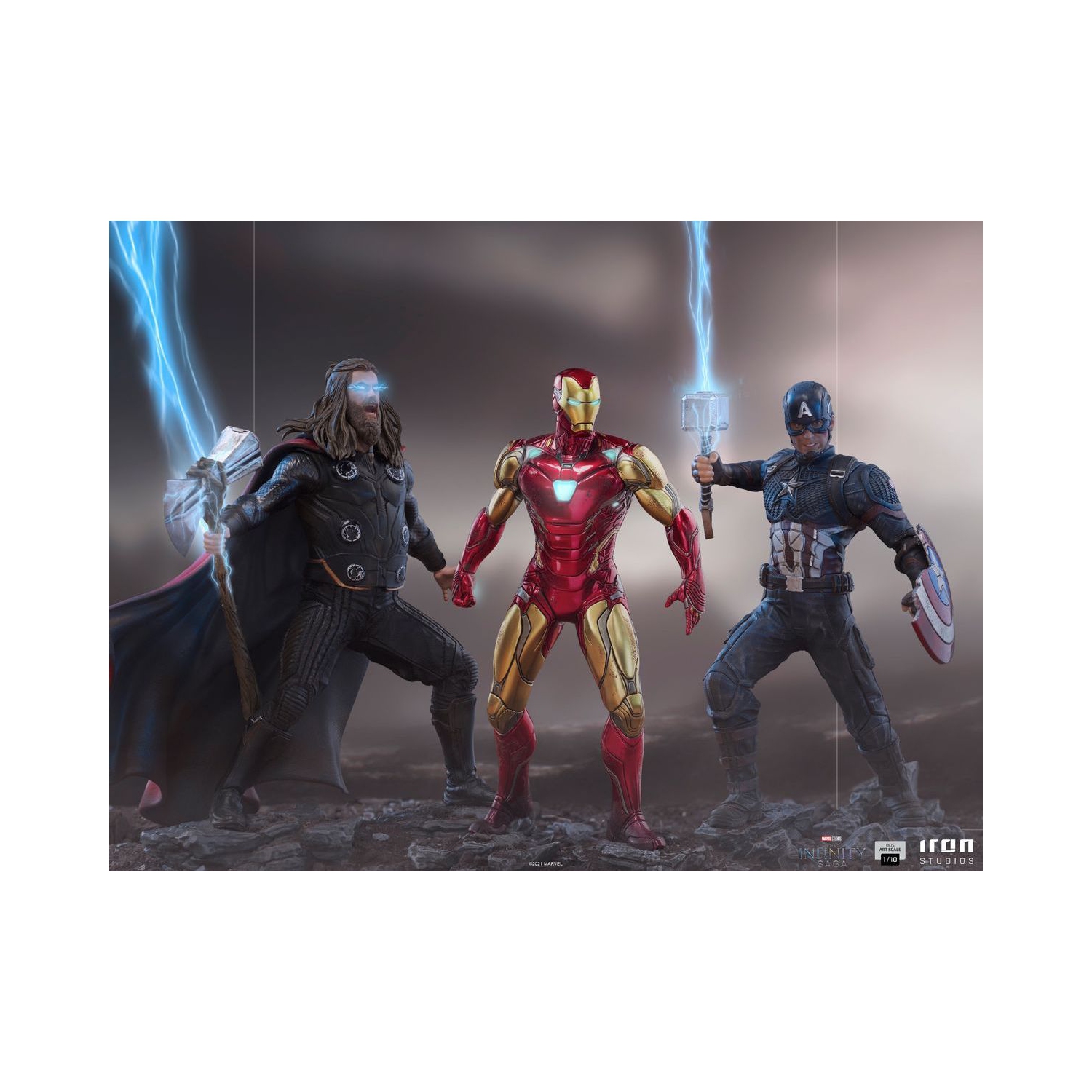 Marvel – Statue Diorama de la série Art Scale Avengers, 9 po, Avengers Endgame, Thor Ultimate Iron Studios 908678, 1:10