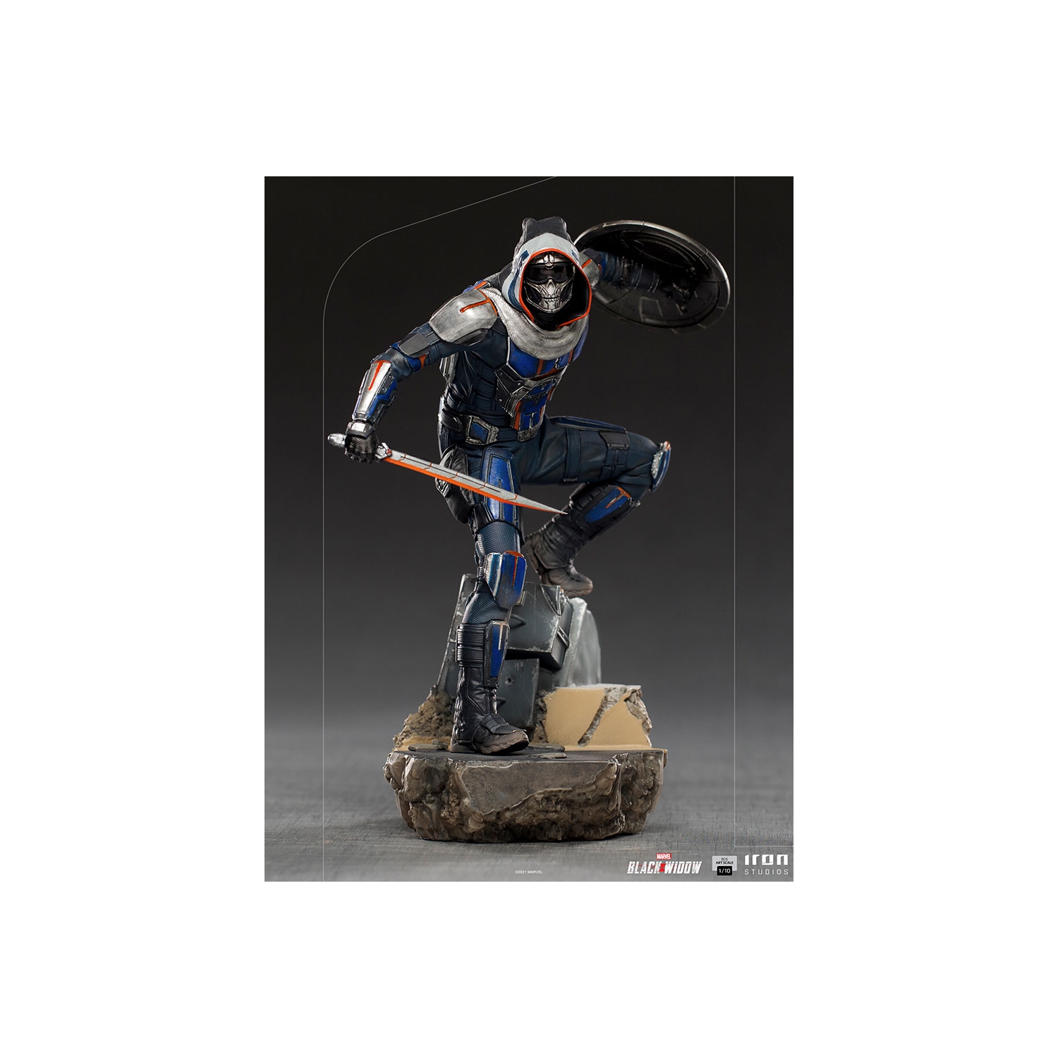 Marvel 1:10 Art Scale Series 8 Inch Statue Figure Battle Diorama - Taskmaster Iron Studios 908811