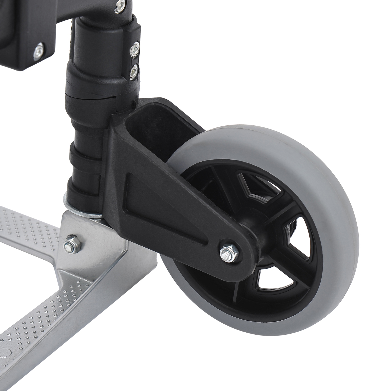 HOMCOM Folding Hand Truck and Dolly with 2 Wheels for Moving, Heavy Duty Luggage Handcart, Aluminum Box Cart with 3 Level Adjustable Telescoping