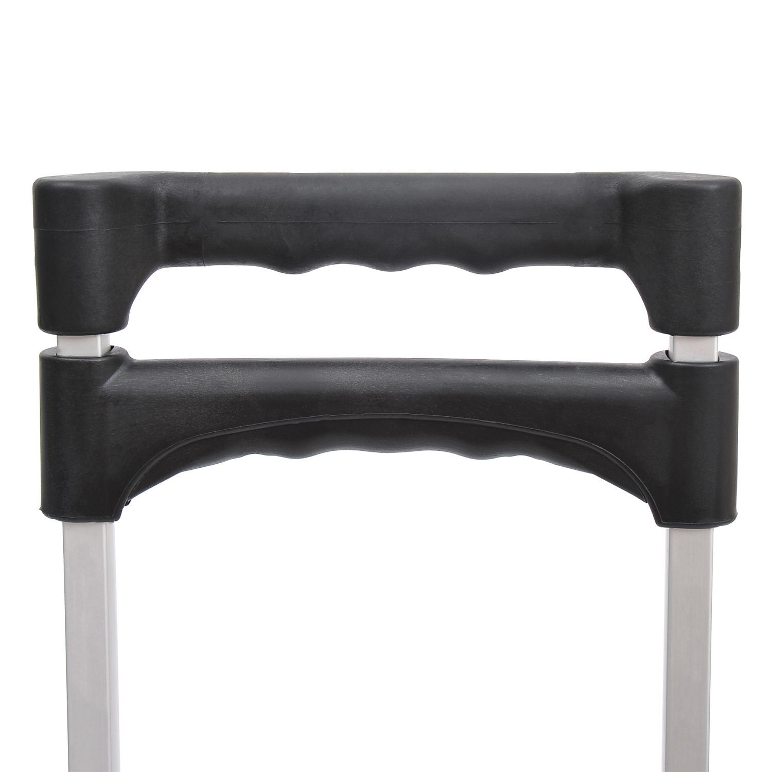 HOMCOM Folding Hand Truck and Dolly with 2 Wheels for Moving, Heavy Duty Luggage Handcart, Aluminum Box Cart with 3 Level Adjustable Telescoping