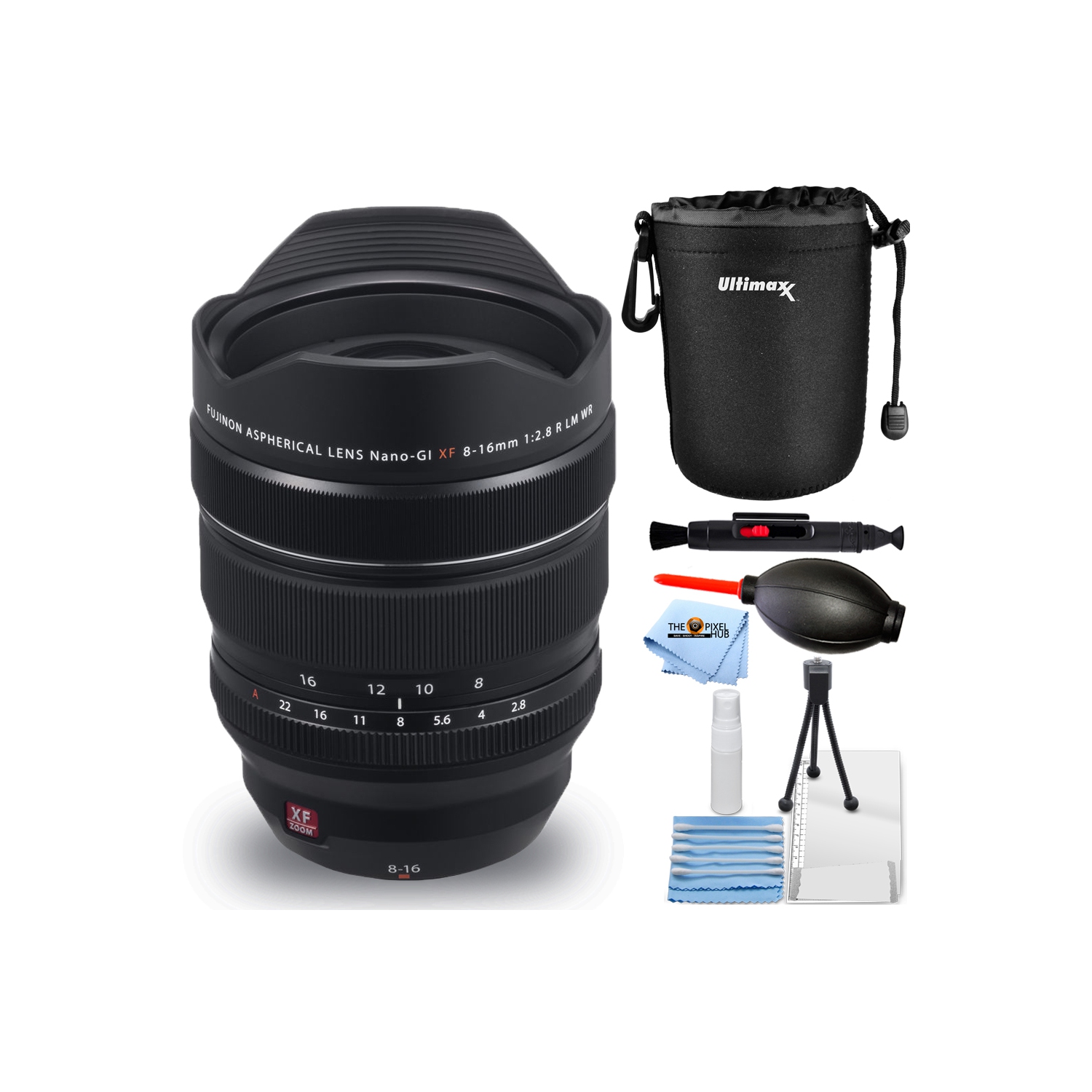 FUJIFILM XF 8-16mm f/2.8 R LM WR Lens 16591570 - 6PC Accessory Bundle