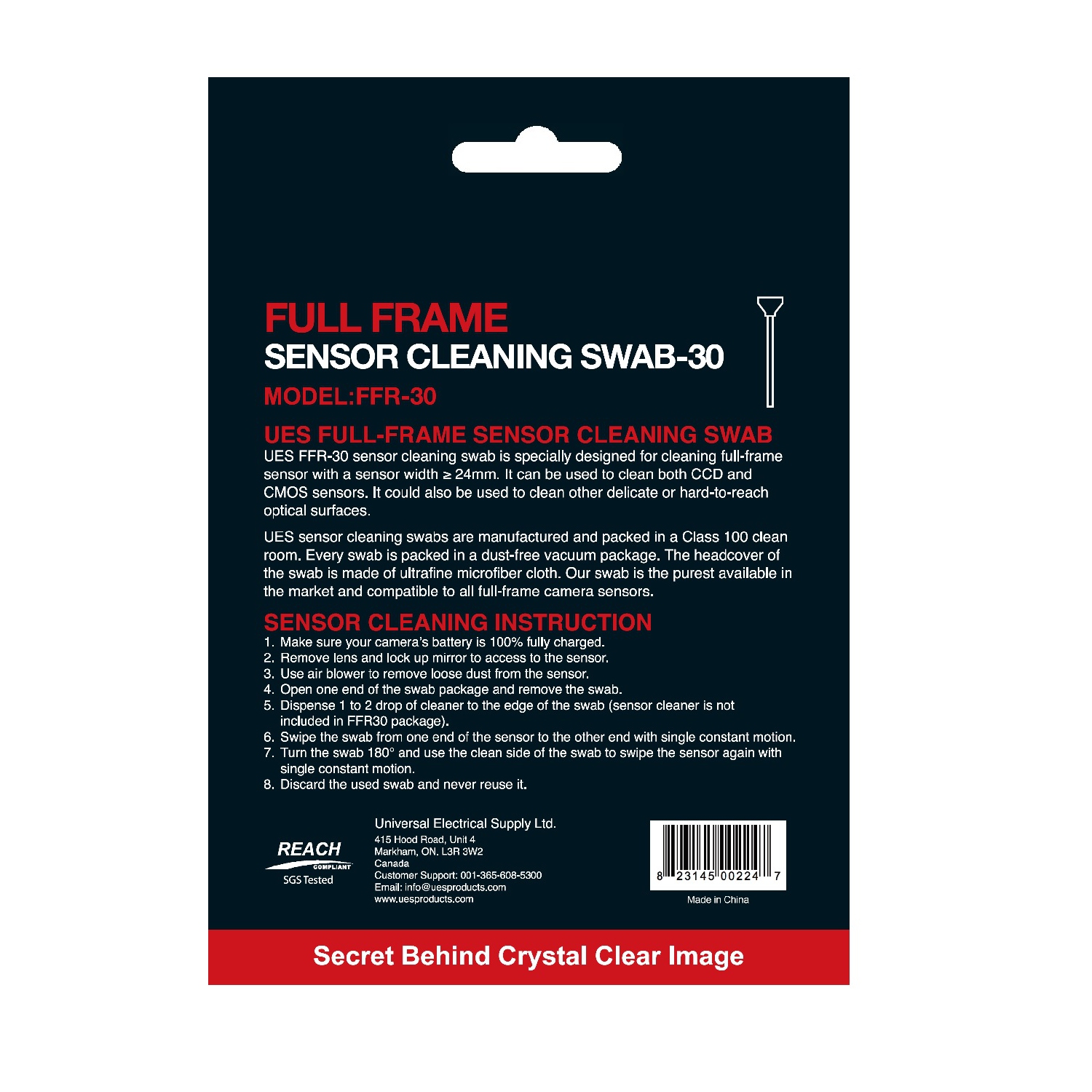 UES FFR30 DSLR or SLR Digital Camera Cleaning Swabs for Full-Frame Sensors Cleaning Value Package