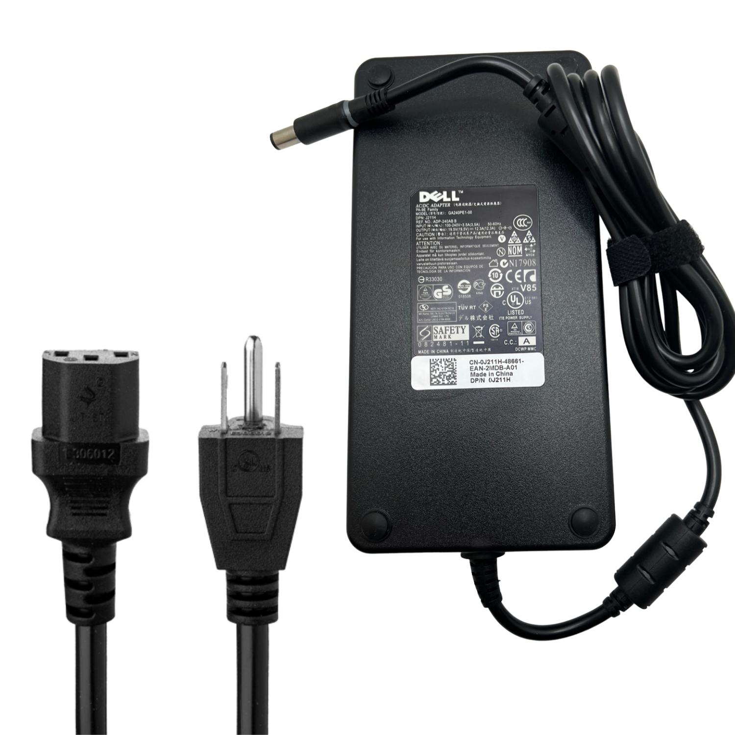 Dell 240W large pin 7.4*5.0mm Original charger 1XRN1, 0J211H, GA240PE1-00 for Dell Precision, Vostro, Latitude, XPS and Studio