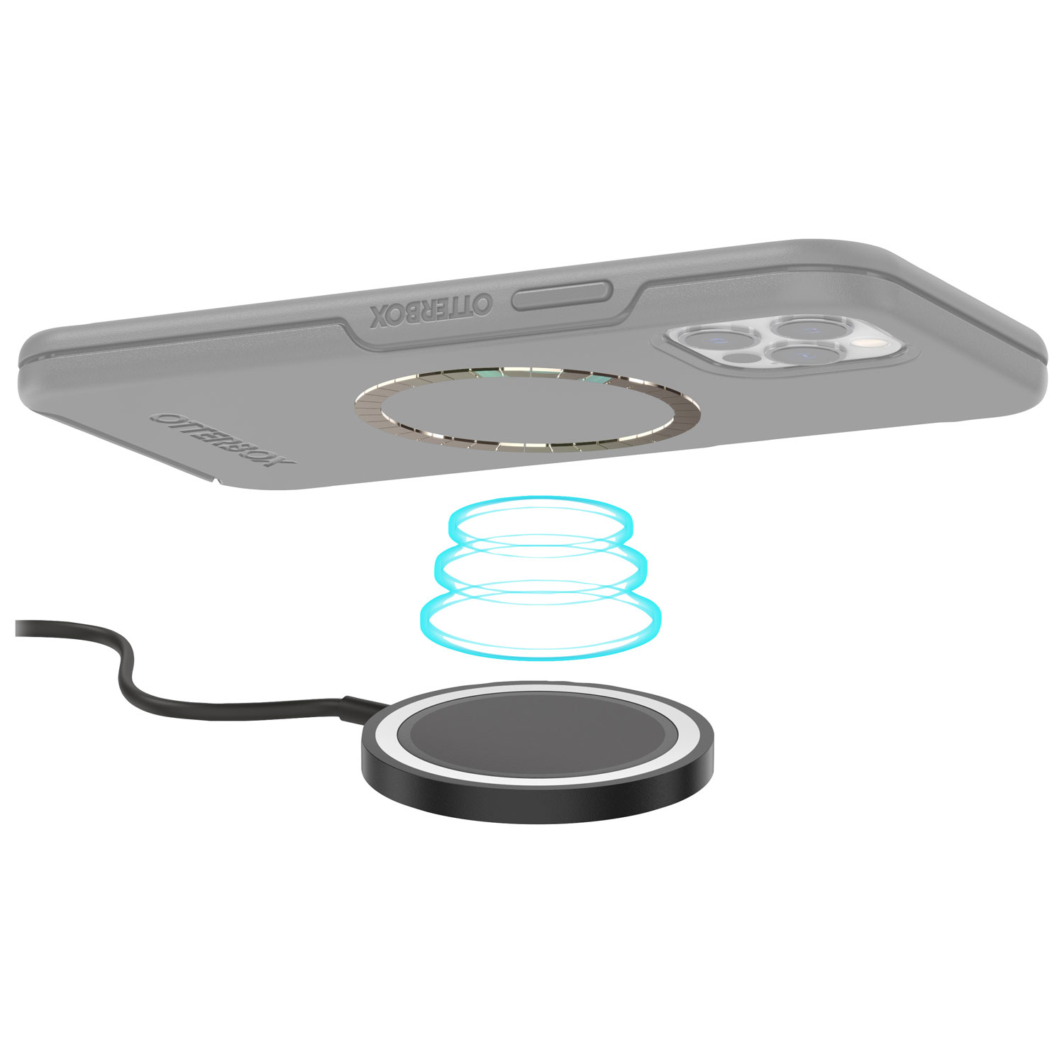Tapis de chargement sans fil Qi de 15 W avec MagSafe d'OtterBox - Noir