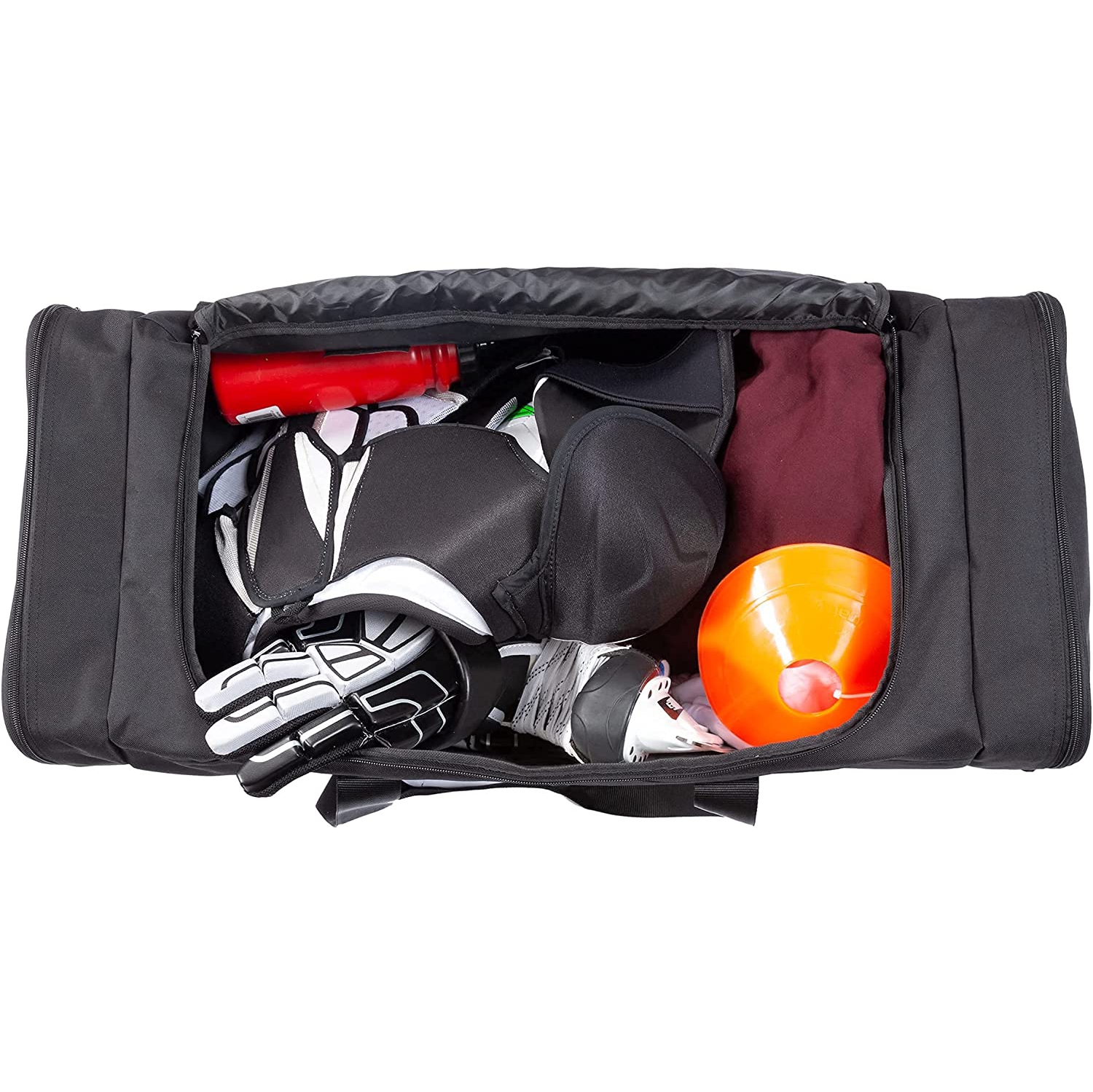 Jetstream Heavy Duty Multi Pocket Large Sports Gym Equipment 3-Pocket Travel Duffel Bag