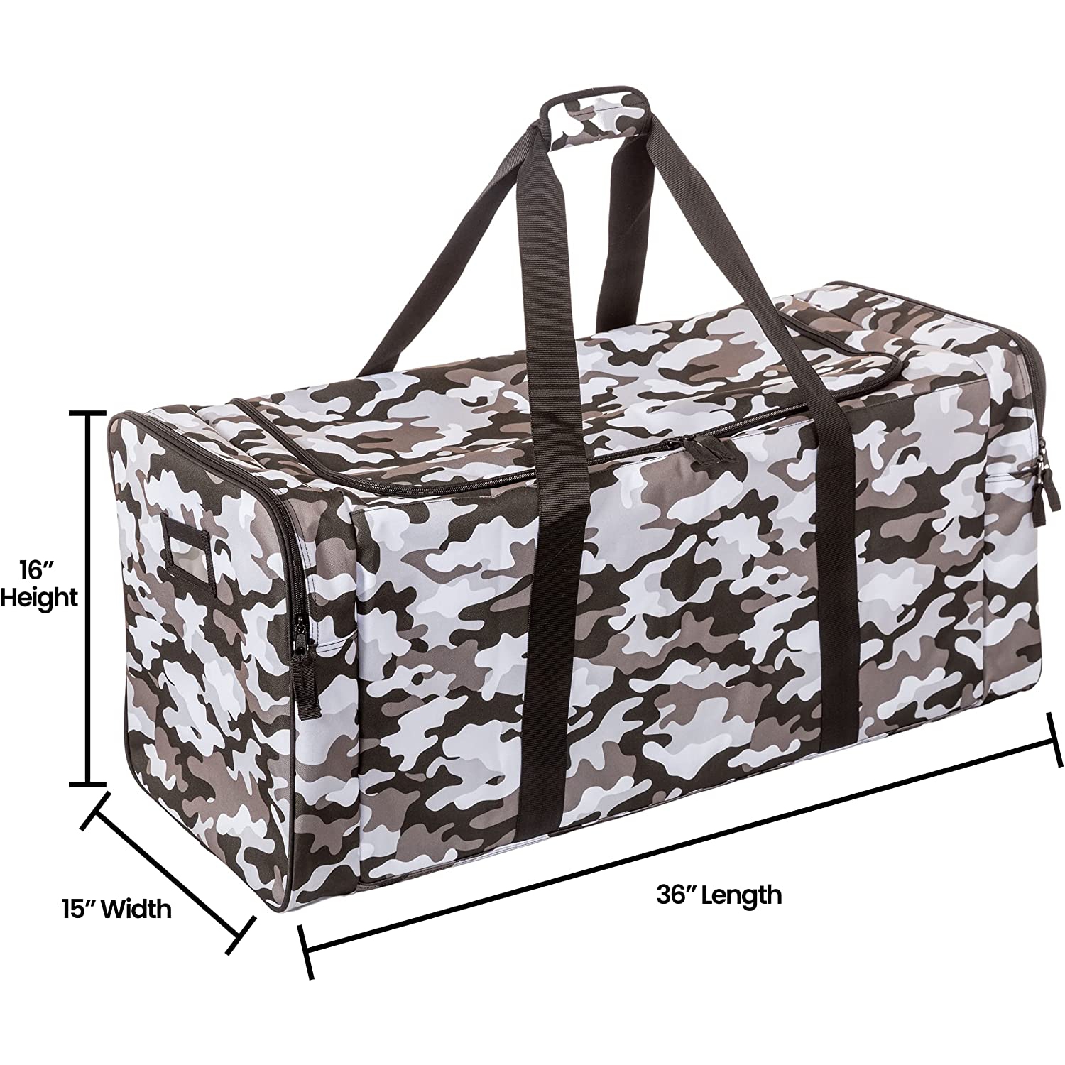 Jetstream Heavy Duty Multi Pocket Large Sports Gym Equipment 3-Pocket Travel Duffel Bag