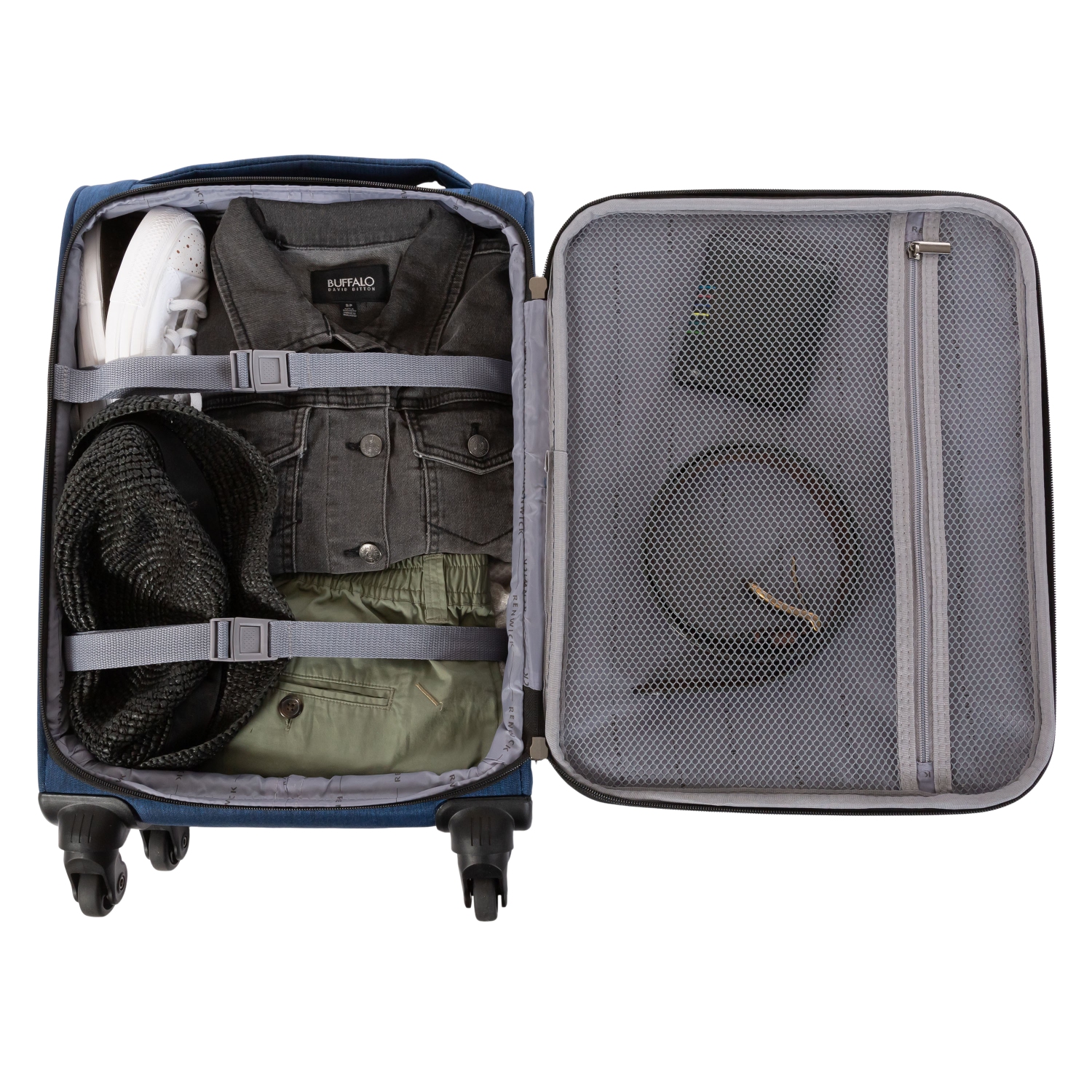 Ensemble de 3 valises et de sacs à main légers à 4 roulettes pivotantes de Renwick