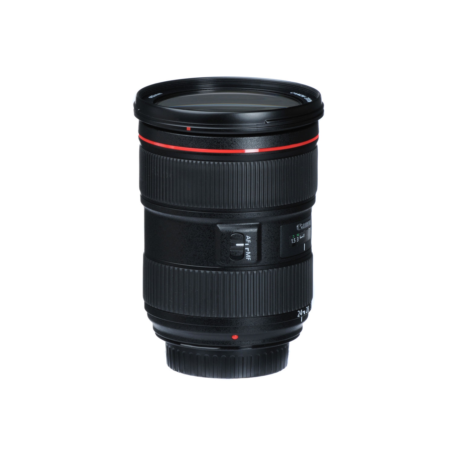 Objectif EF 24 mm f/2,8L II USM de Canon + trousse de filtre + sac à dos + plus