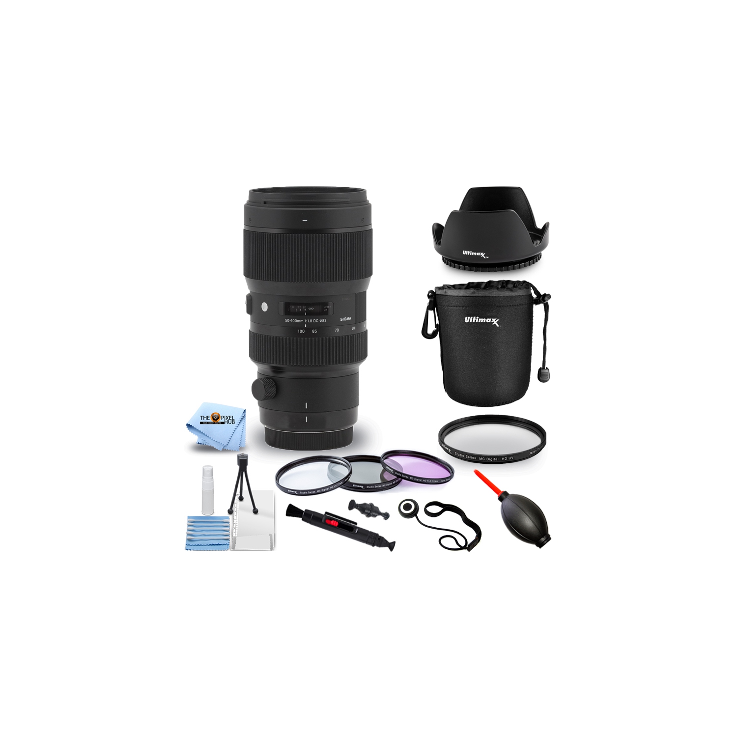 Sigma 50-100mm f/1.8 DC HSM Art Lens for Nikon F - 10PC Accessory Bundle