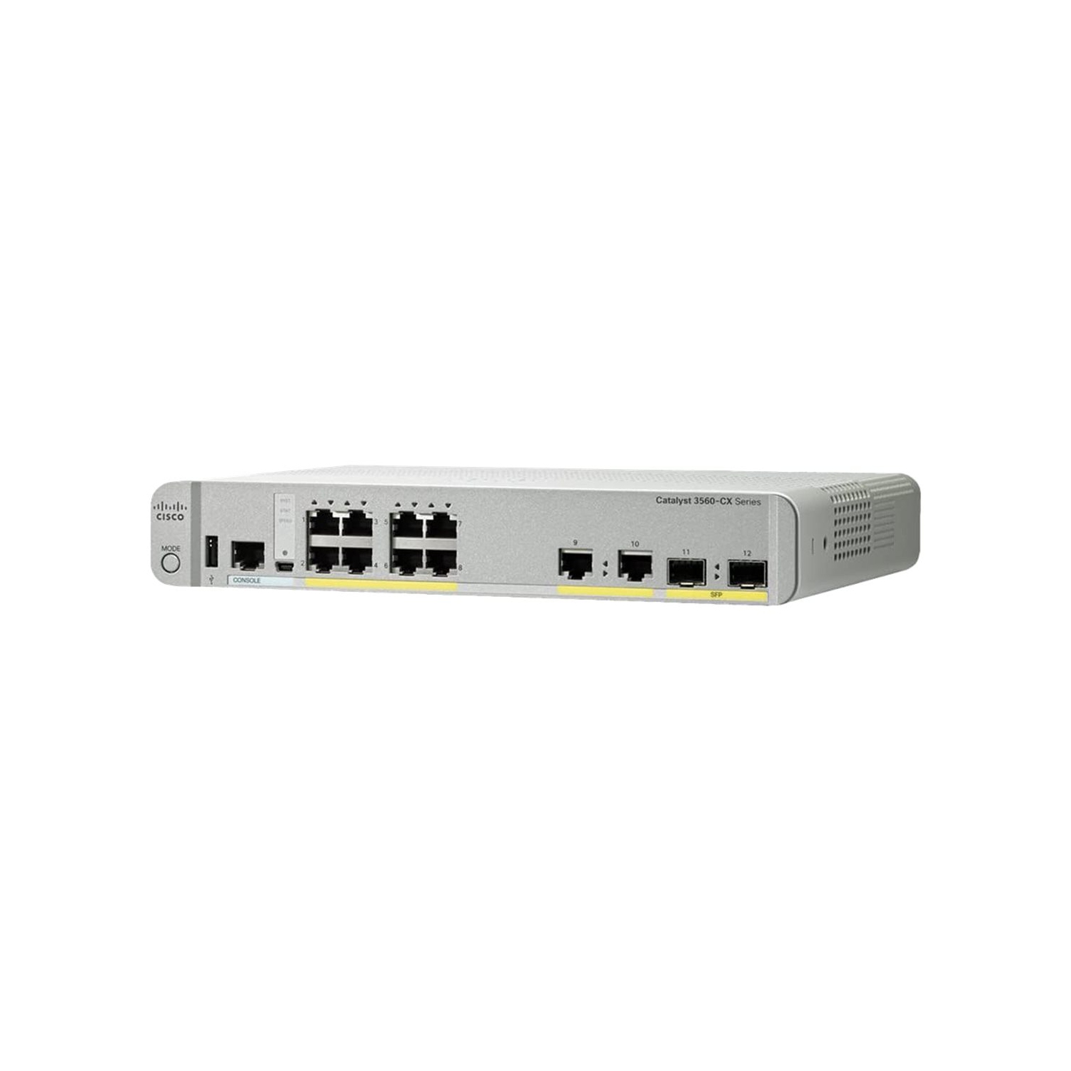 Cisco Catalyst 3560CX-8TC-S - Switch - managed - 8 x 10/100/1000 + 2 x combo Gigabit SFP - desktop, rack-mountable, DIN rail mountable, wall-mountable