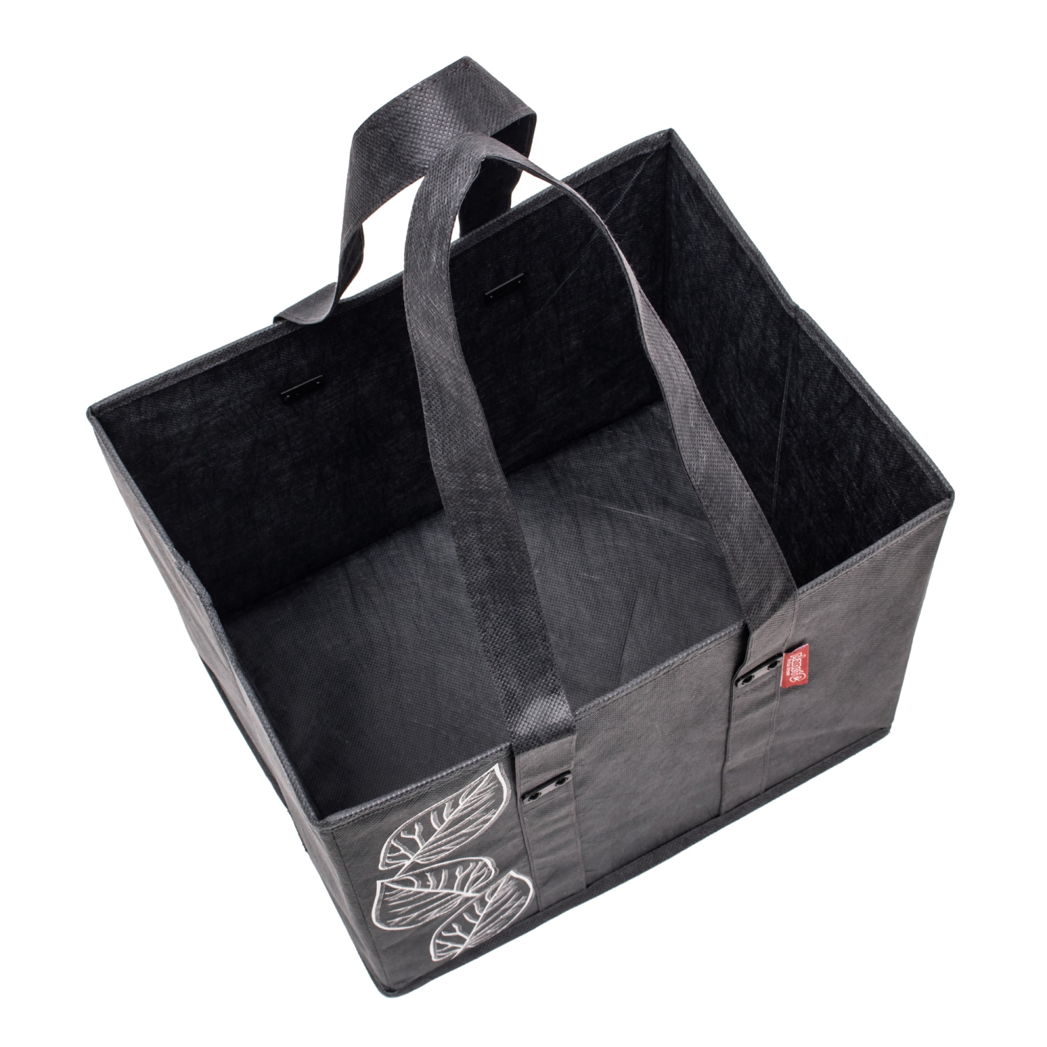 Sacs d'épicerie pliables et lavables réutilisables avec bas renforcés anthracite de Planet E