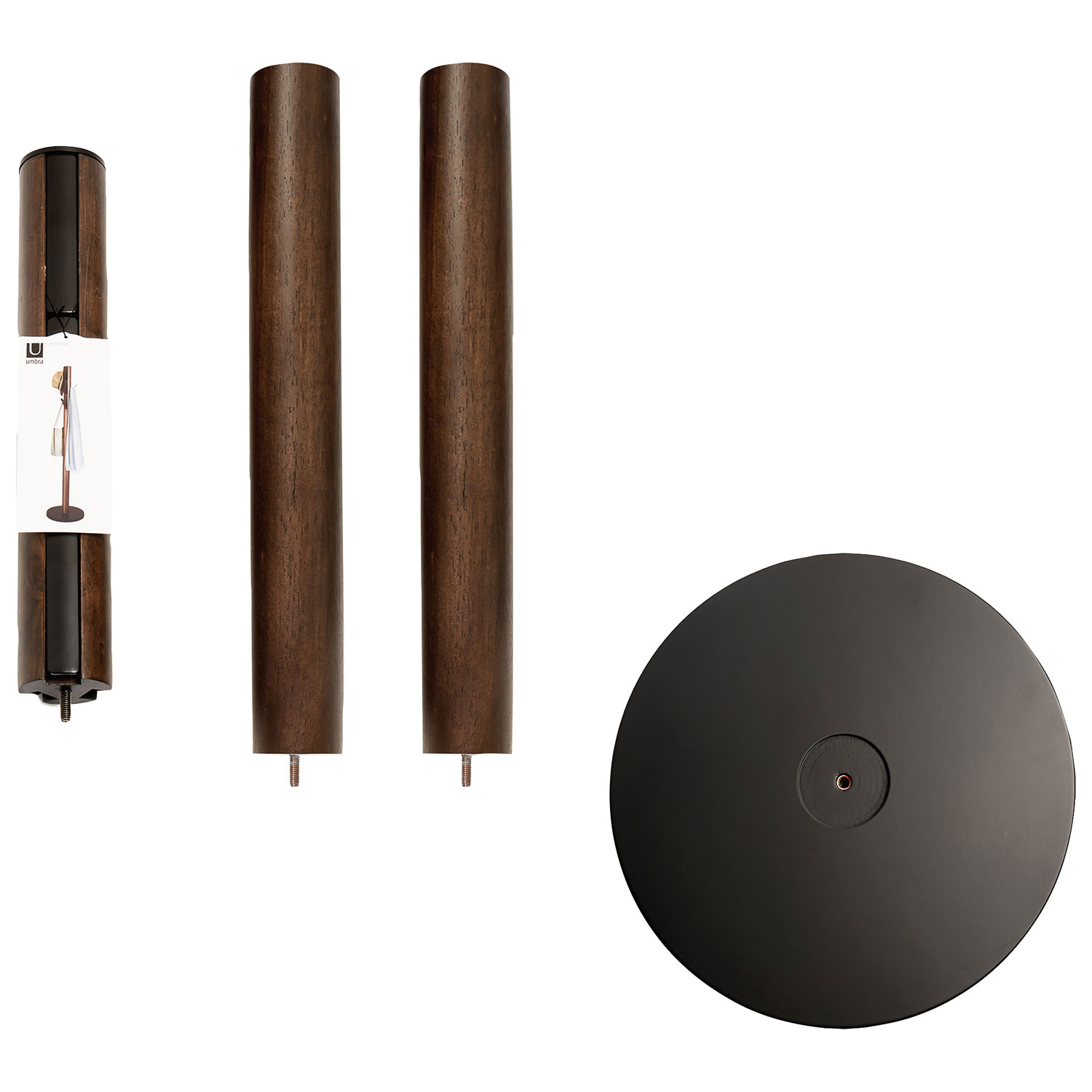 Umbra Flapper Wood Coat Rack - Black/Walnut