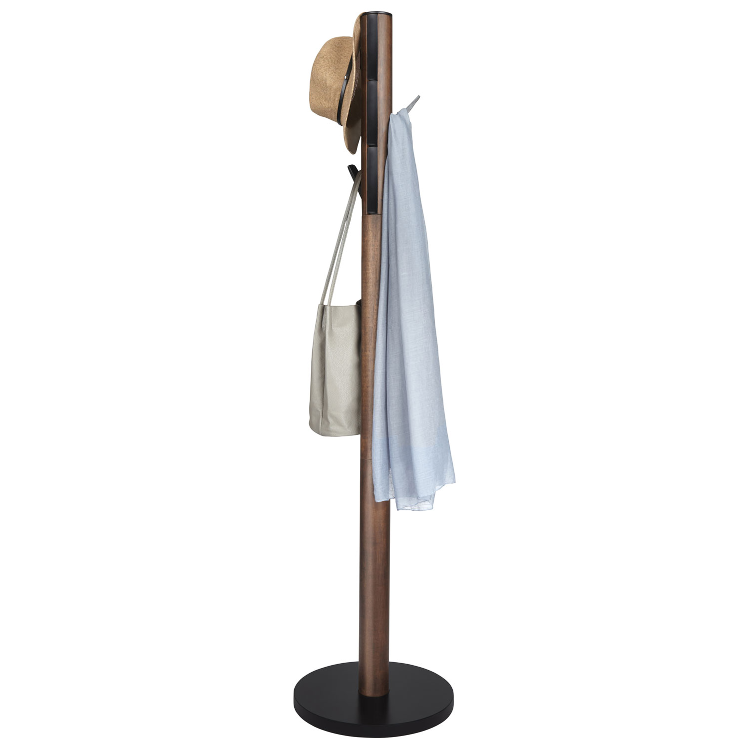 Umbra Flapper Wood Coat Rack - Black/Walnut
