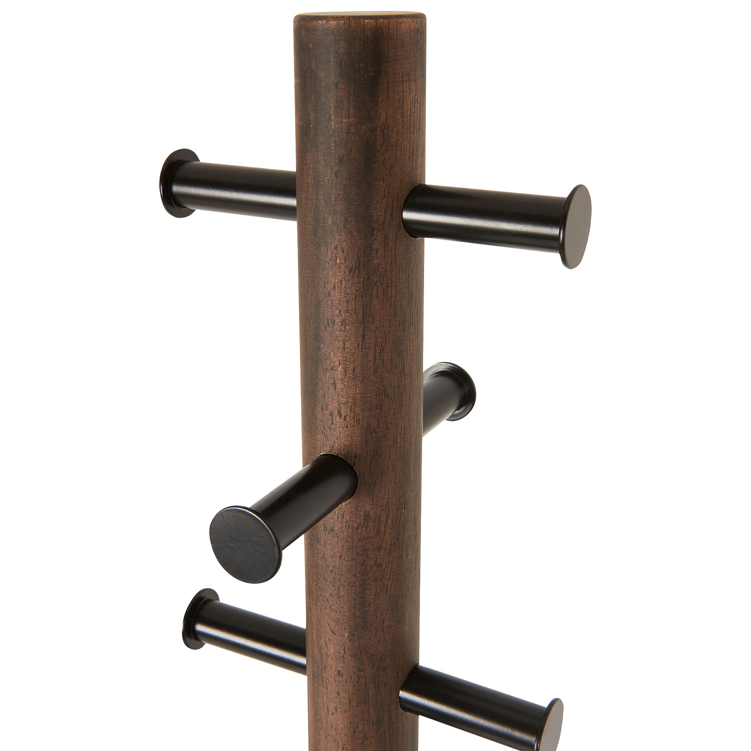 Portemanteau en bois Pillar d'Umbra - Noir/Noyer