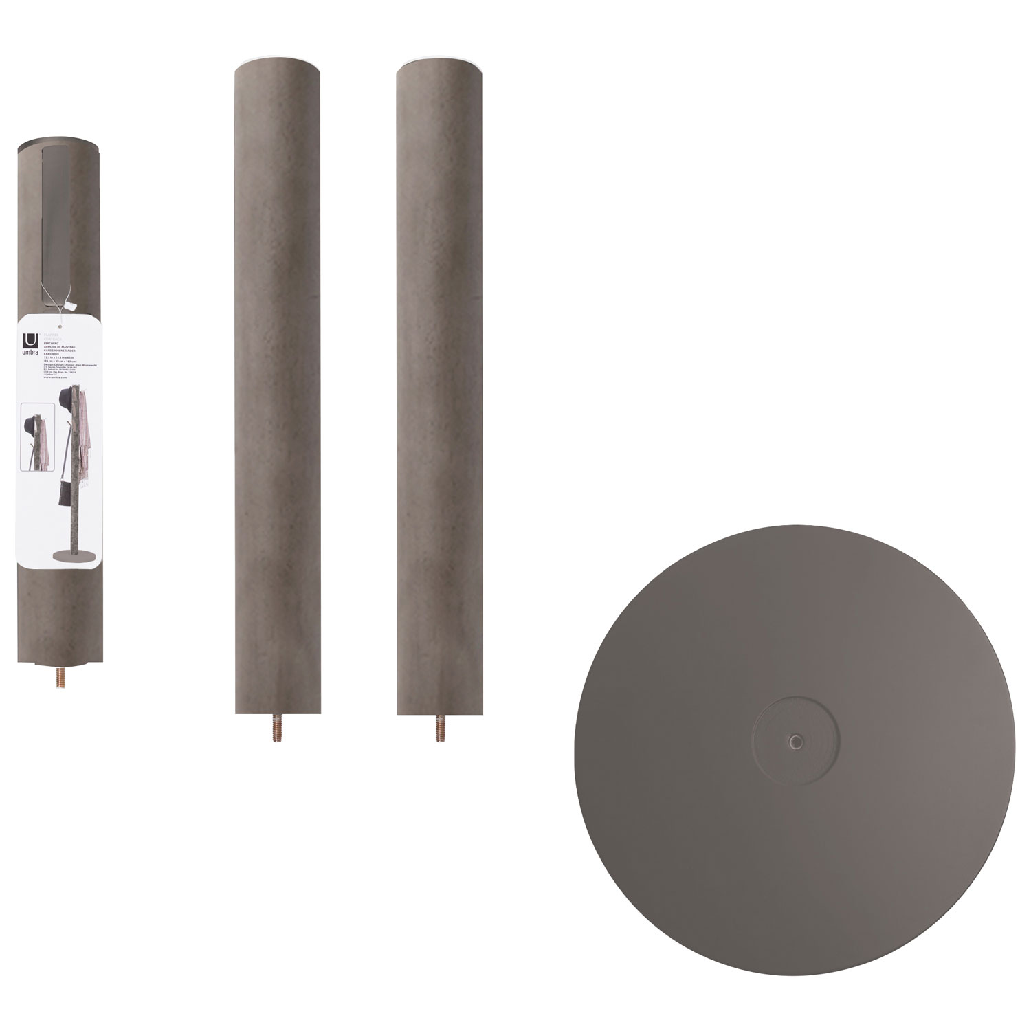 Umbra Flapper Wood Coat Rack - Grey