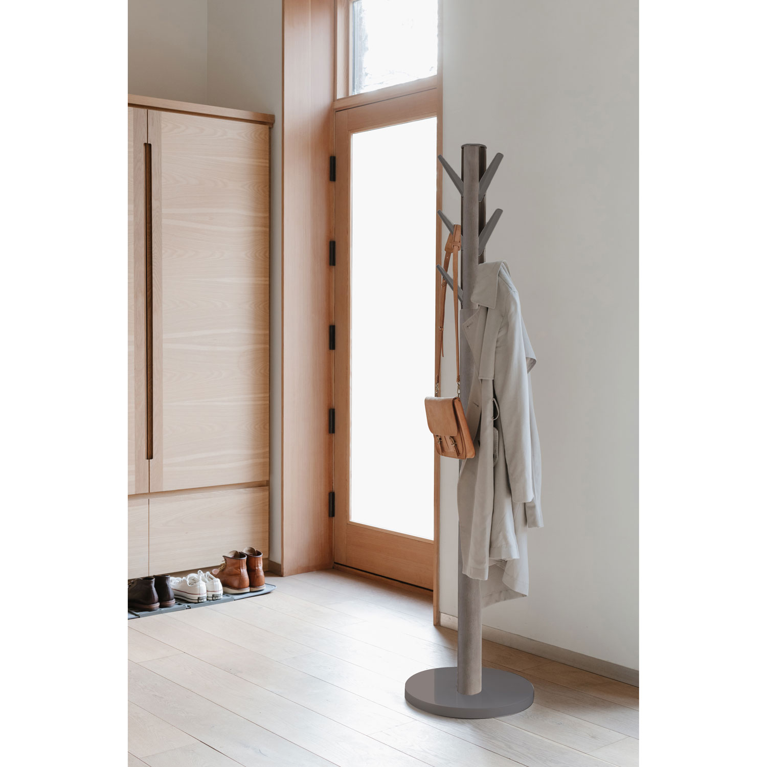 Umbra Flapper Wood Coat Rack - Grey