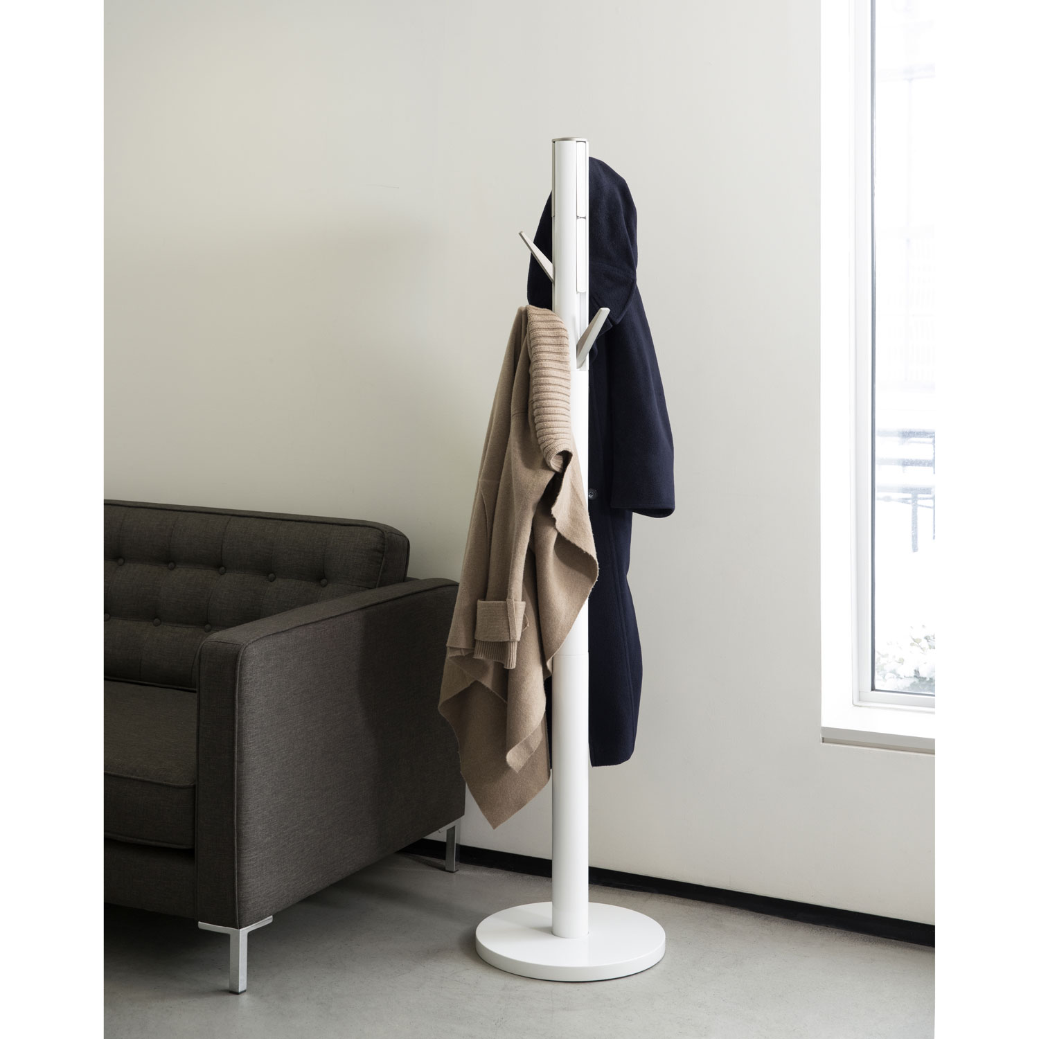 Umbra Flapper Wood Coat Rack - White