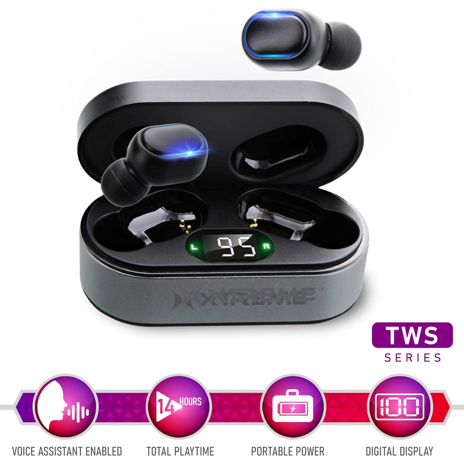 Xtreme Nano True Wireless Earbuds W/ voice assist